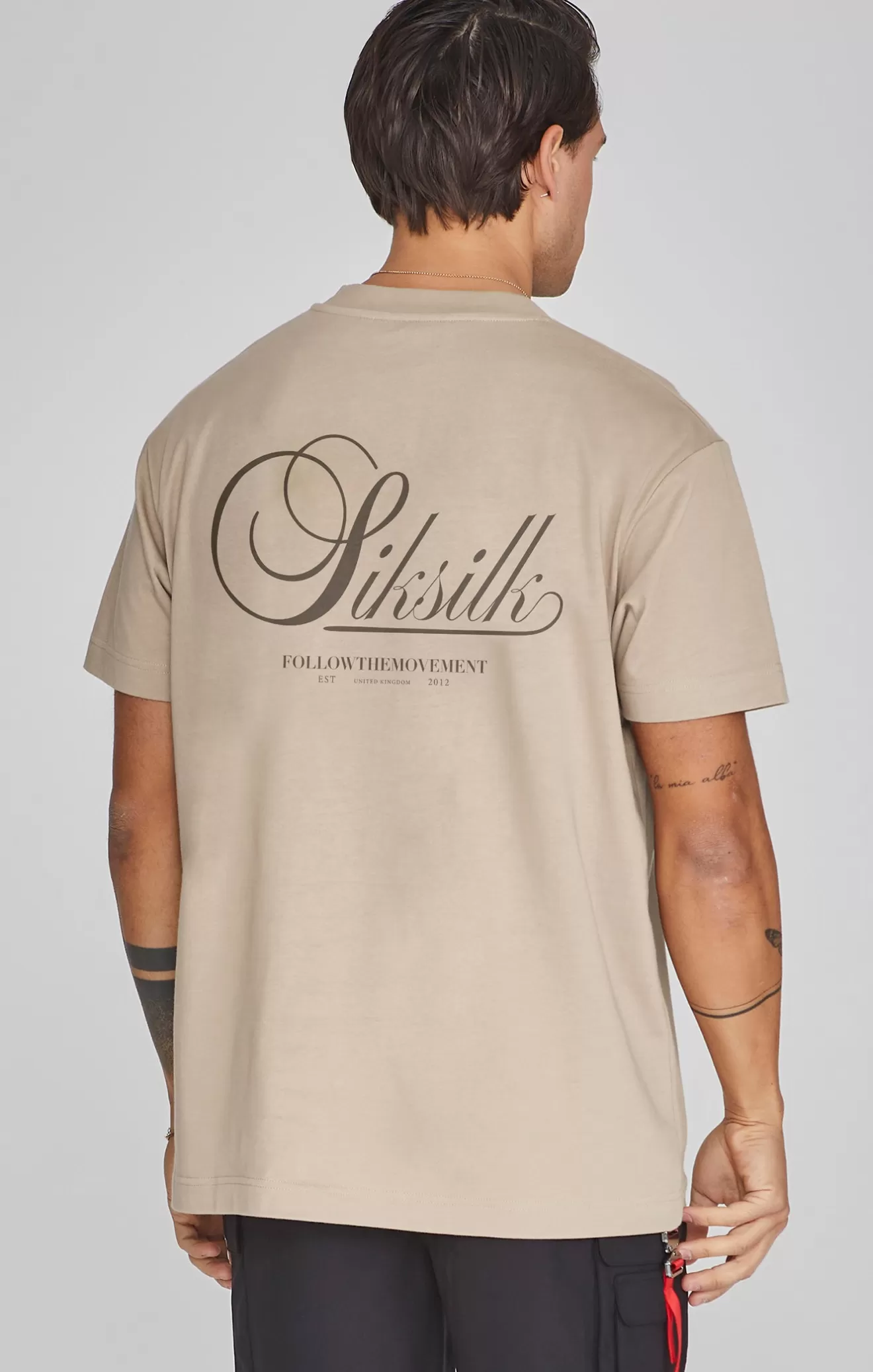SikSilk T-Shirts^Beige Graphic T-Shirt