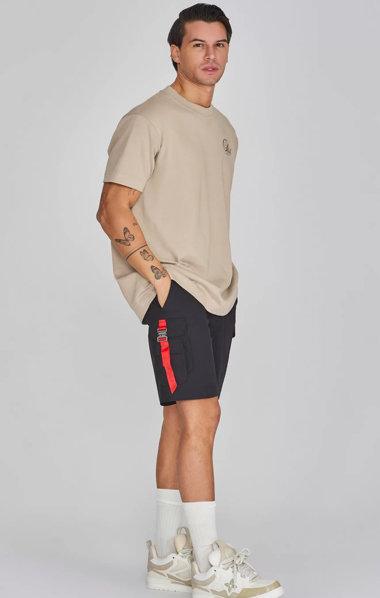 SikSilk T-Shirts^Beige Graphic T-Shirt