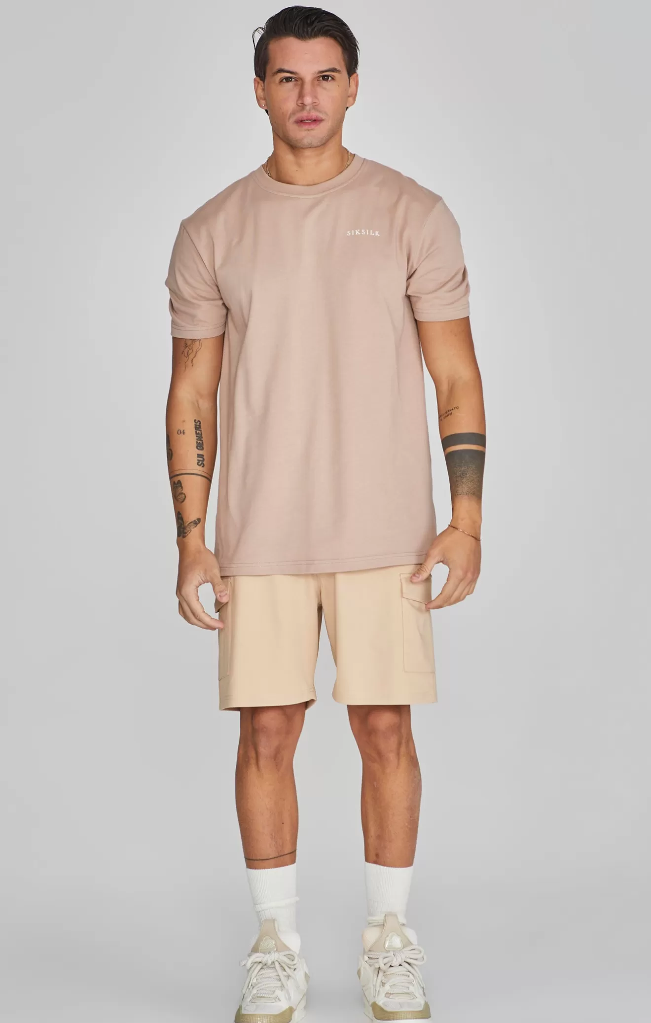 SikSilk T-Shirts^Beige Graphic T-Shirt