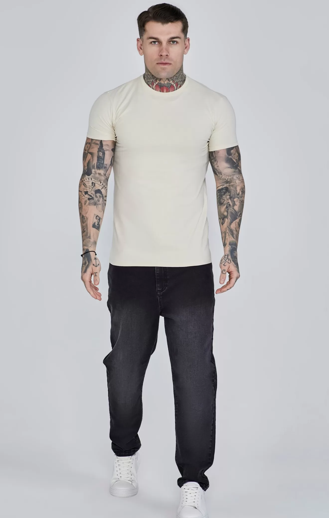 SikSilk T-Shirts^Beige Khaki Pack of 2 T-Shirts
