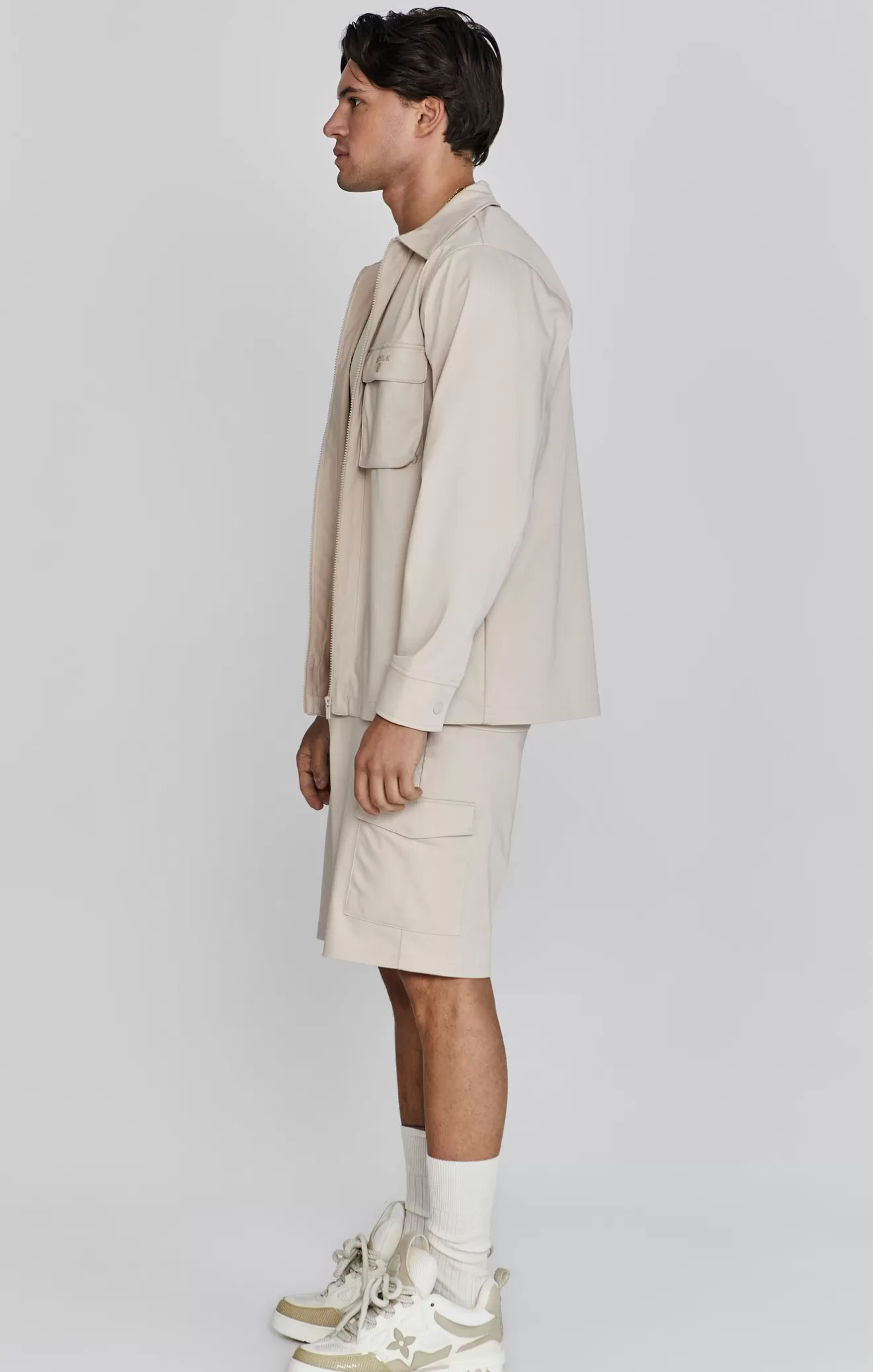 SikSilk Jackets^Beige Smart Utility Jacket