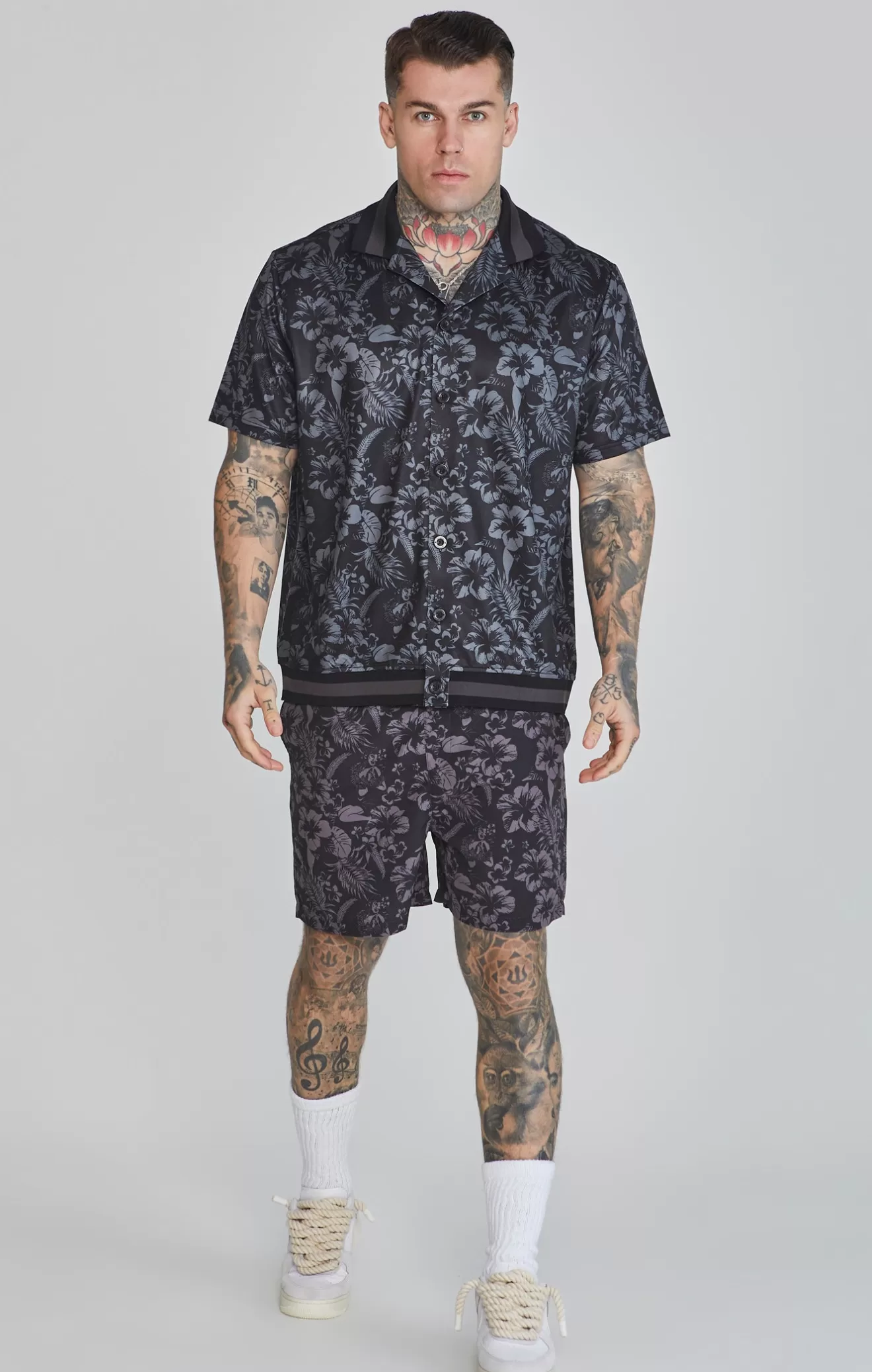 SikSilk Shirts^Black Bowling Shirt