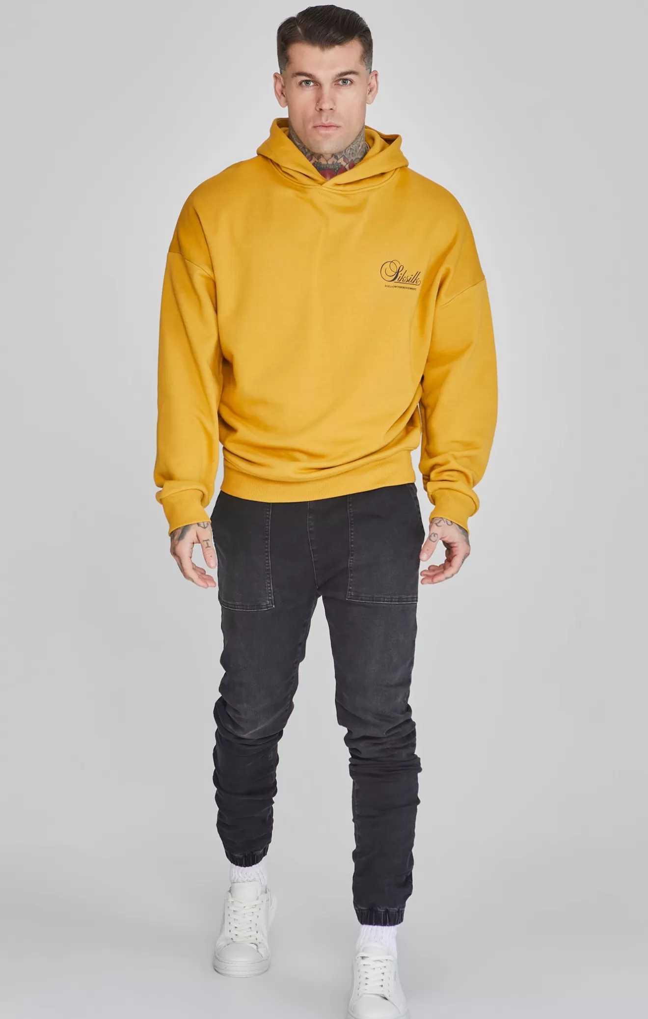 SikSilk Joggers^Black Denim Joggers