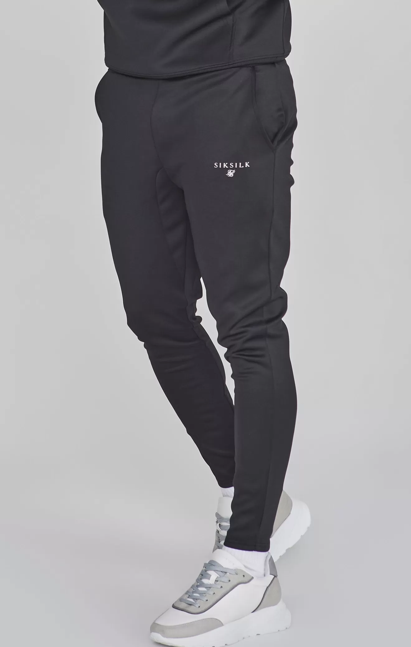 SikSilk Joggers^Black Essentials Poly Joggers