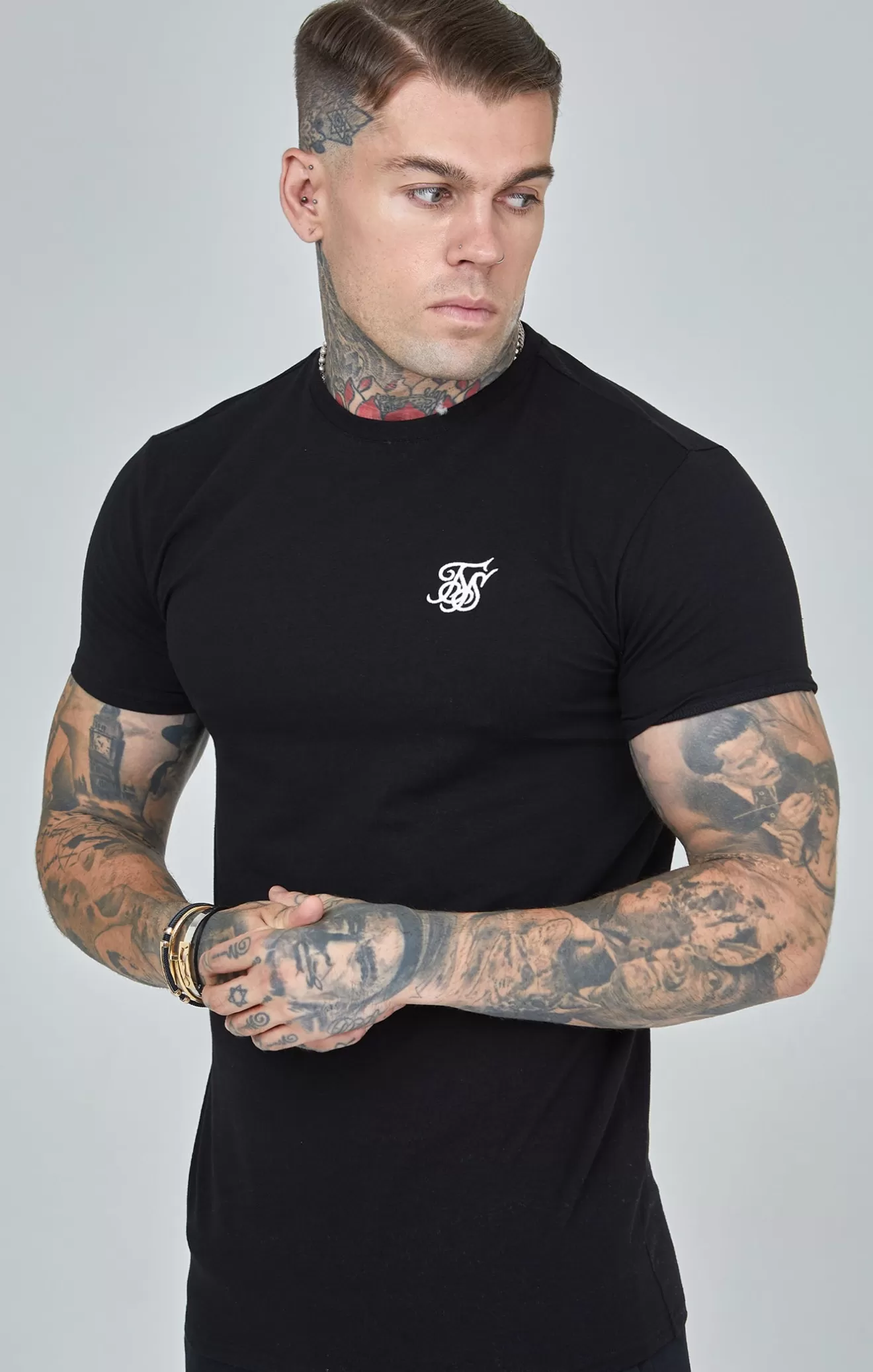 SikSilk T-Shirts^Black Essentials T-Shirt