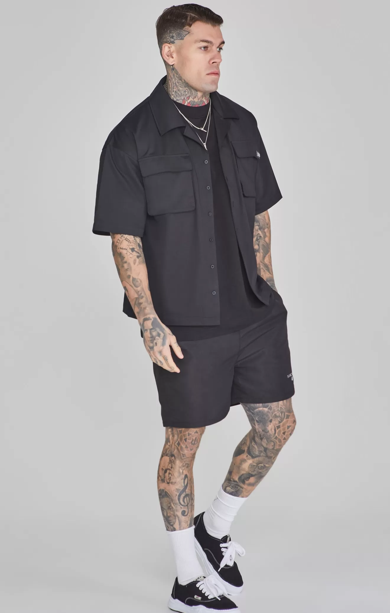 SikSilk Shirts^Black Flight Utility Shirt