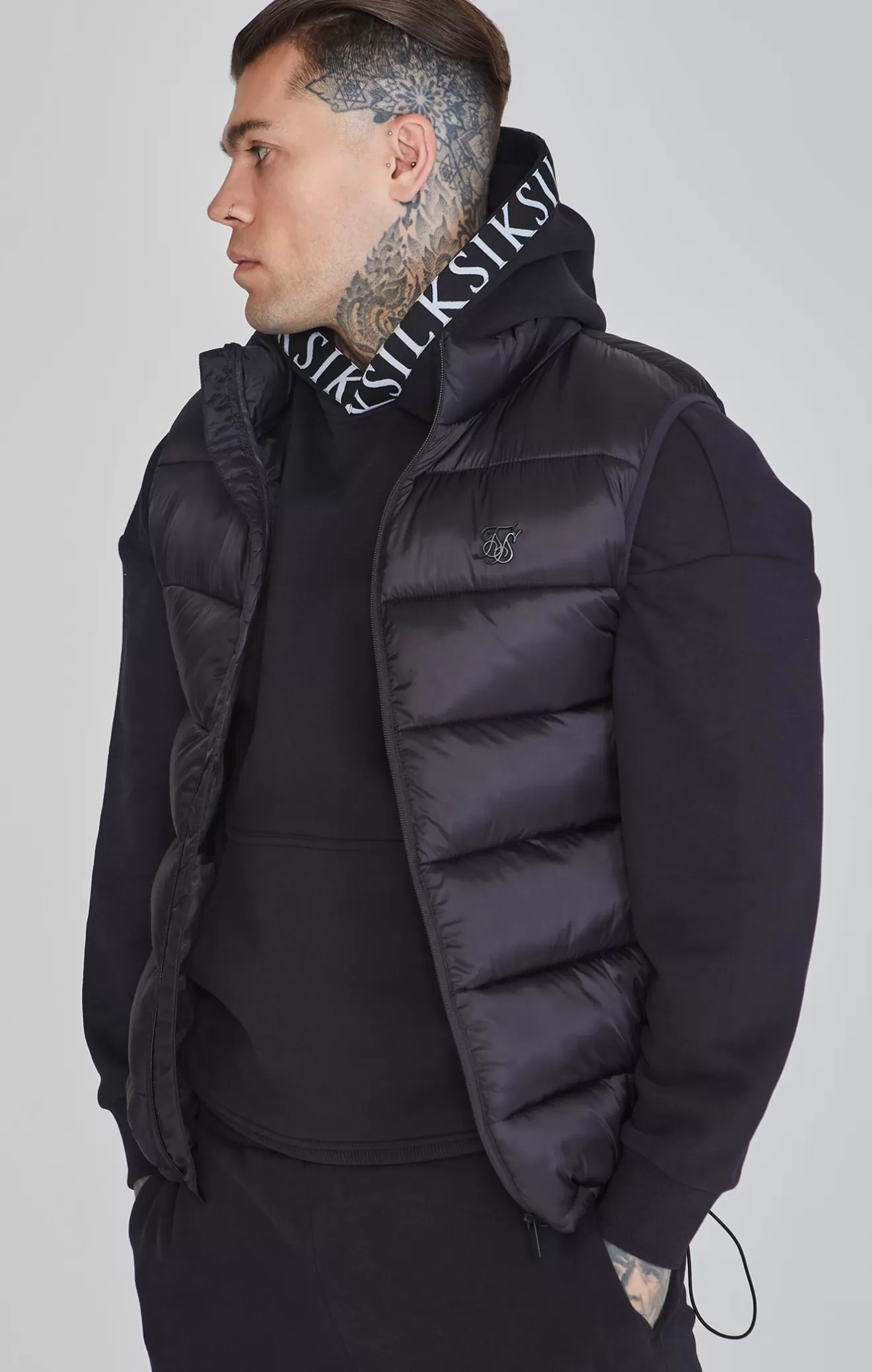 SikSilk Jackets^Black Gilet