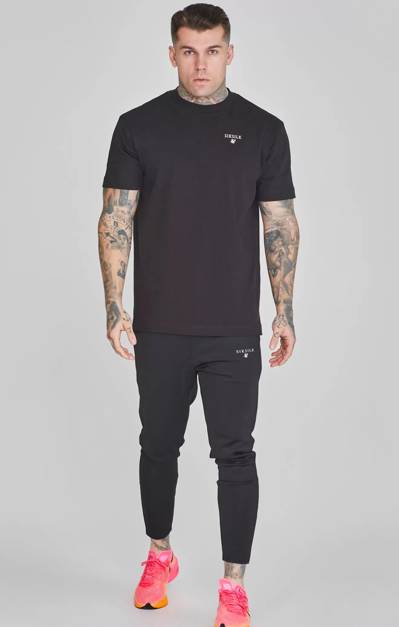 SikSilk T-Shirts^Black Graphic T-Shirt