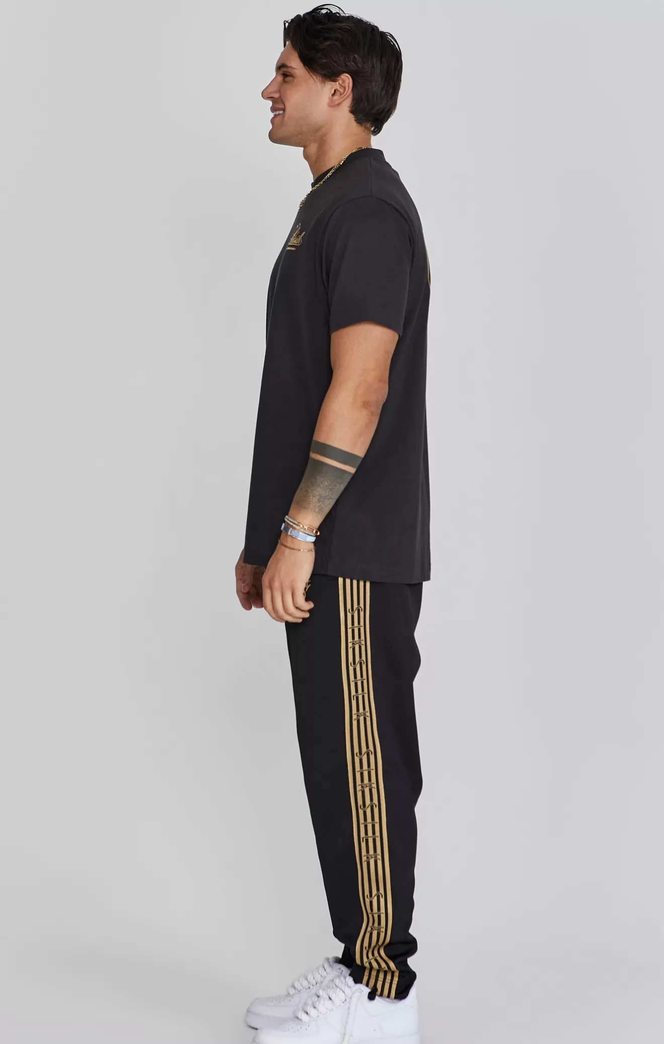 SikSilk T-Shirts^Black Graphic T-Shirt