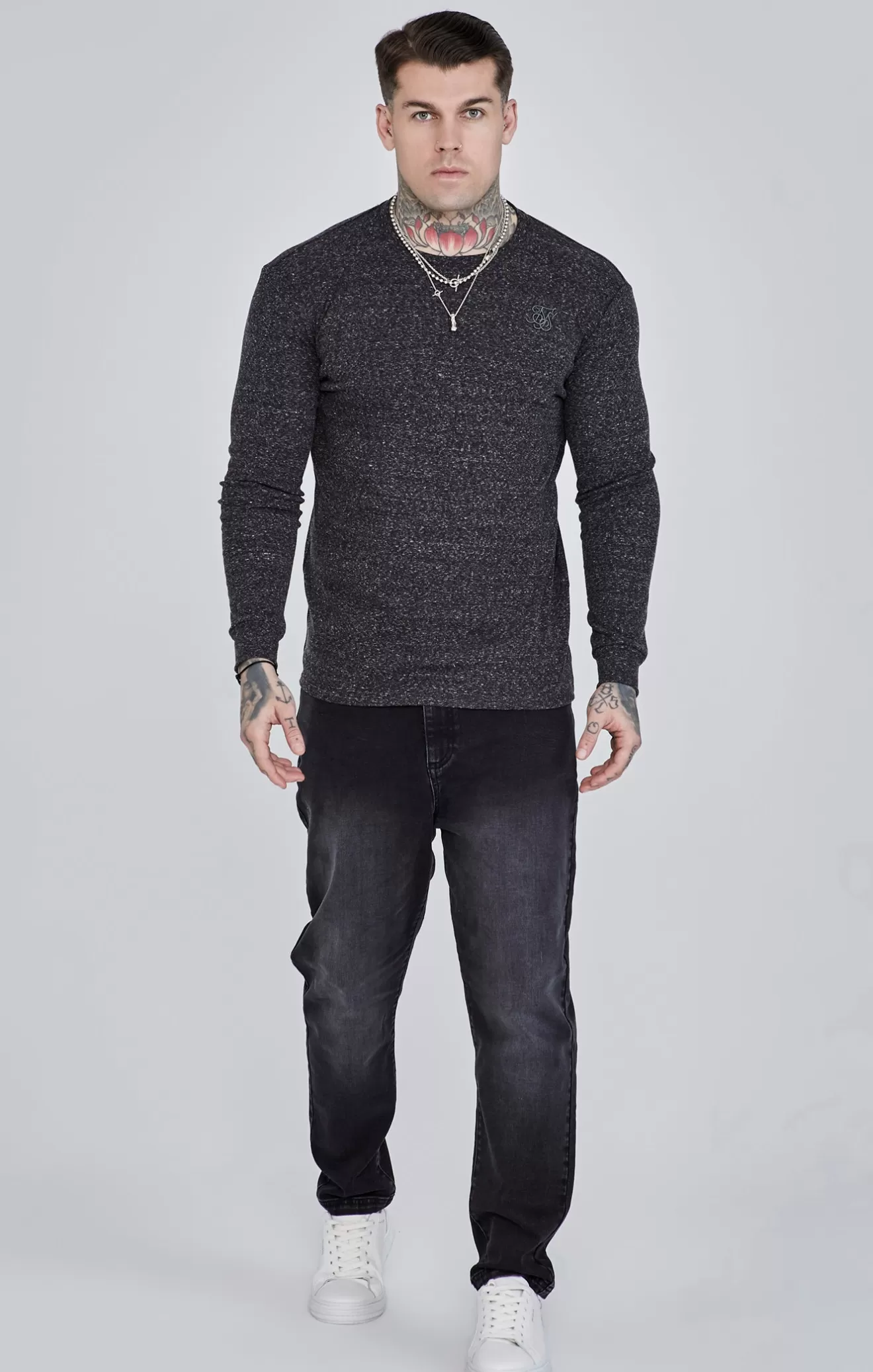 SikSilk T-Shirts^Black Long Sleeve T-Shirt