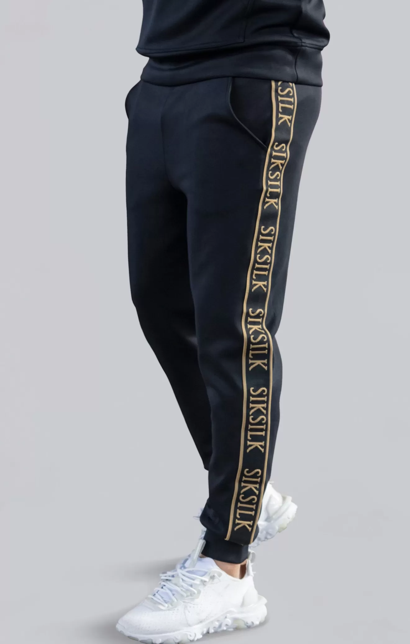 SikSilk Joggers^Black Muscle Fit Joggers