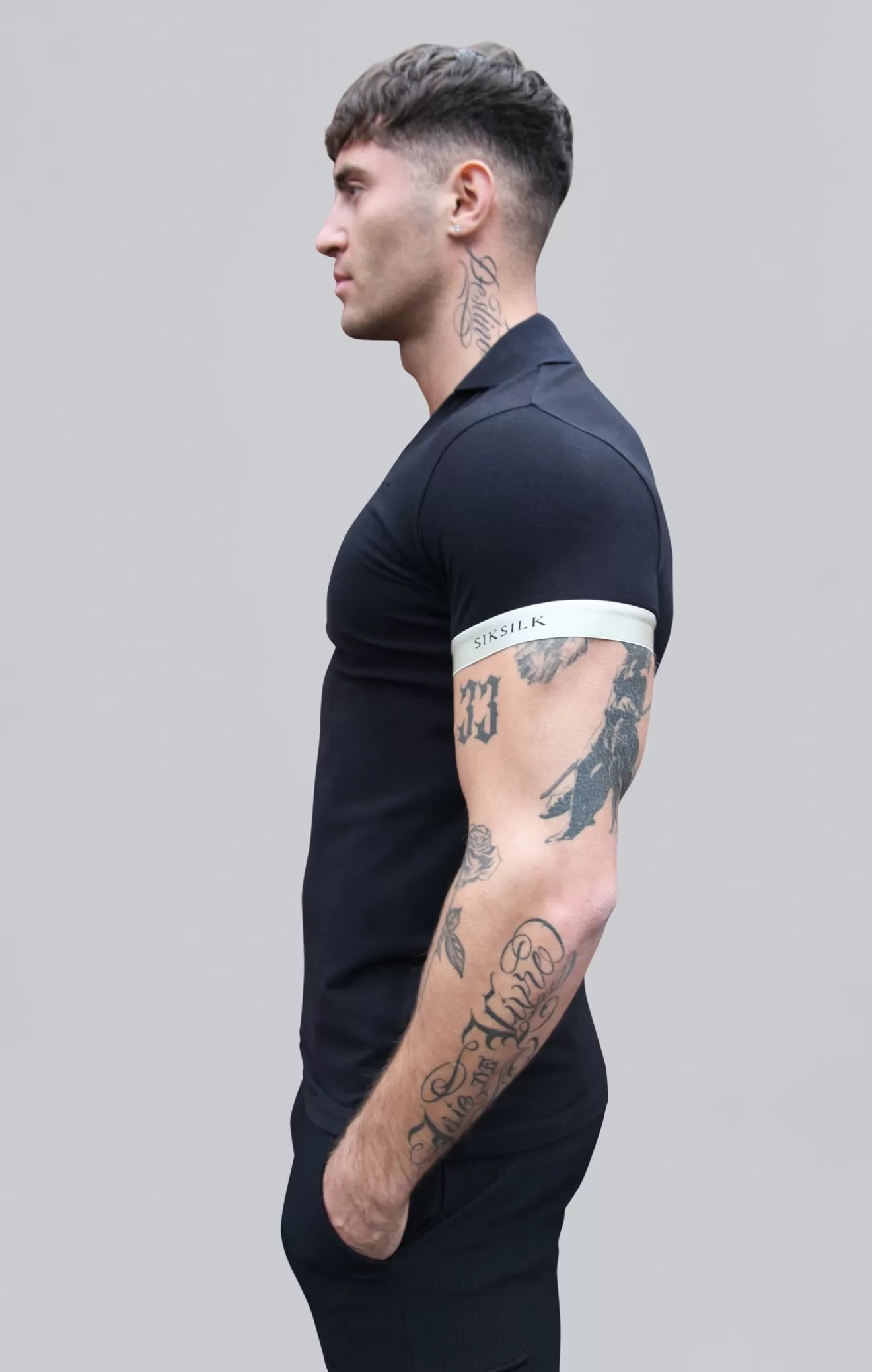SikSilk T-Shirts^Black Polo T-Shirt