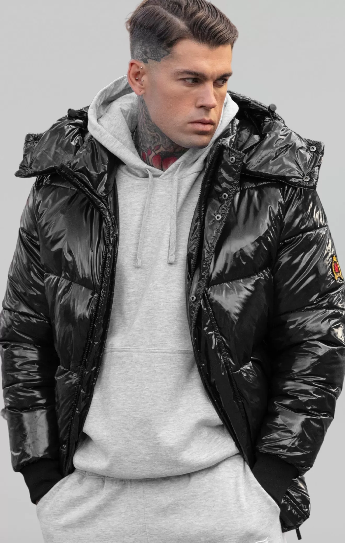 SikSilk Jackets^Black Puffer Jacket