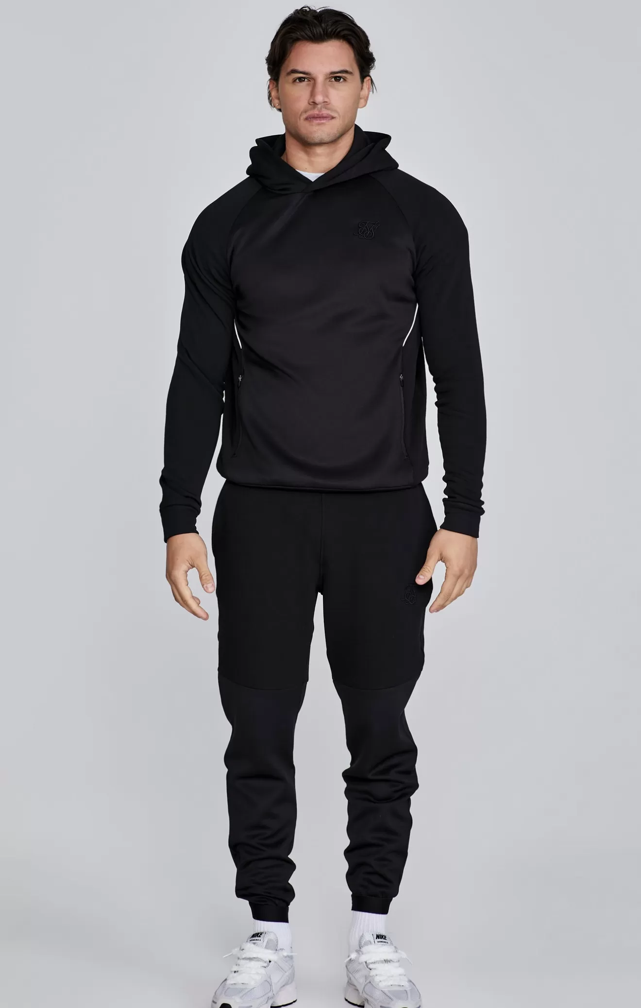 SikSilk Hoodies^Black Pullover Hoodie