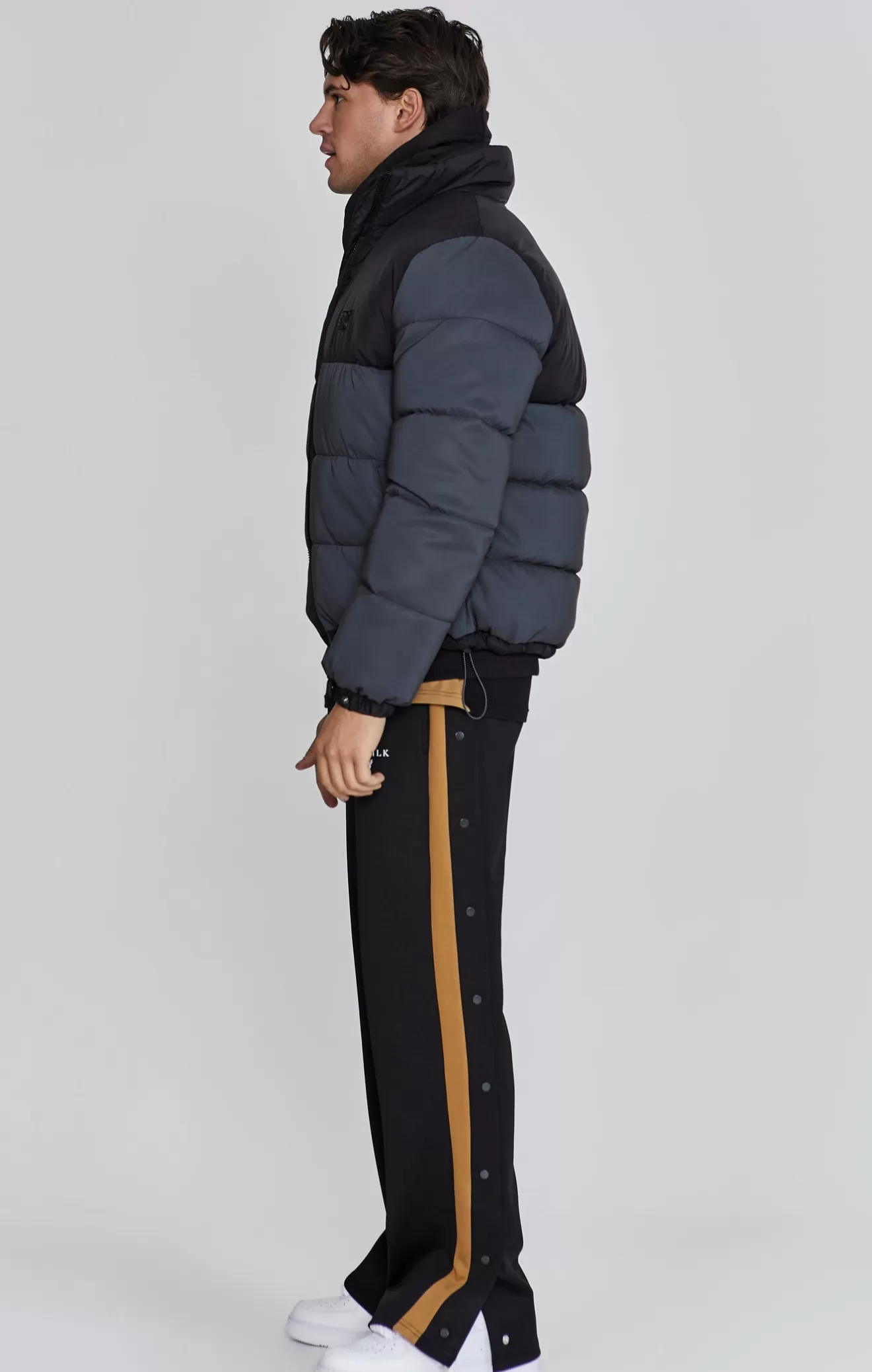 SikSilk Jackets^Black Reflective Puffer Jacket