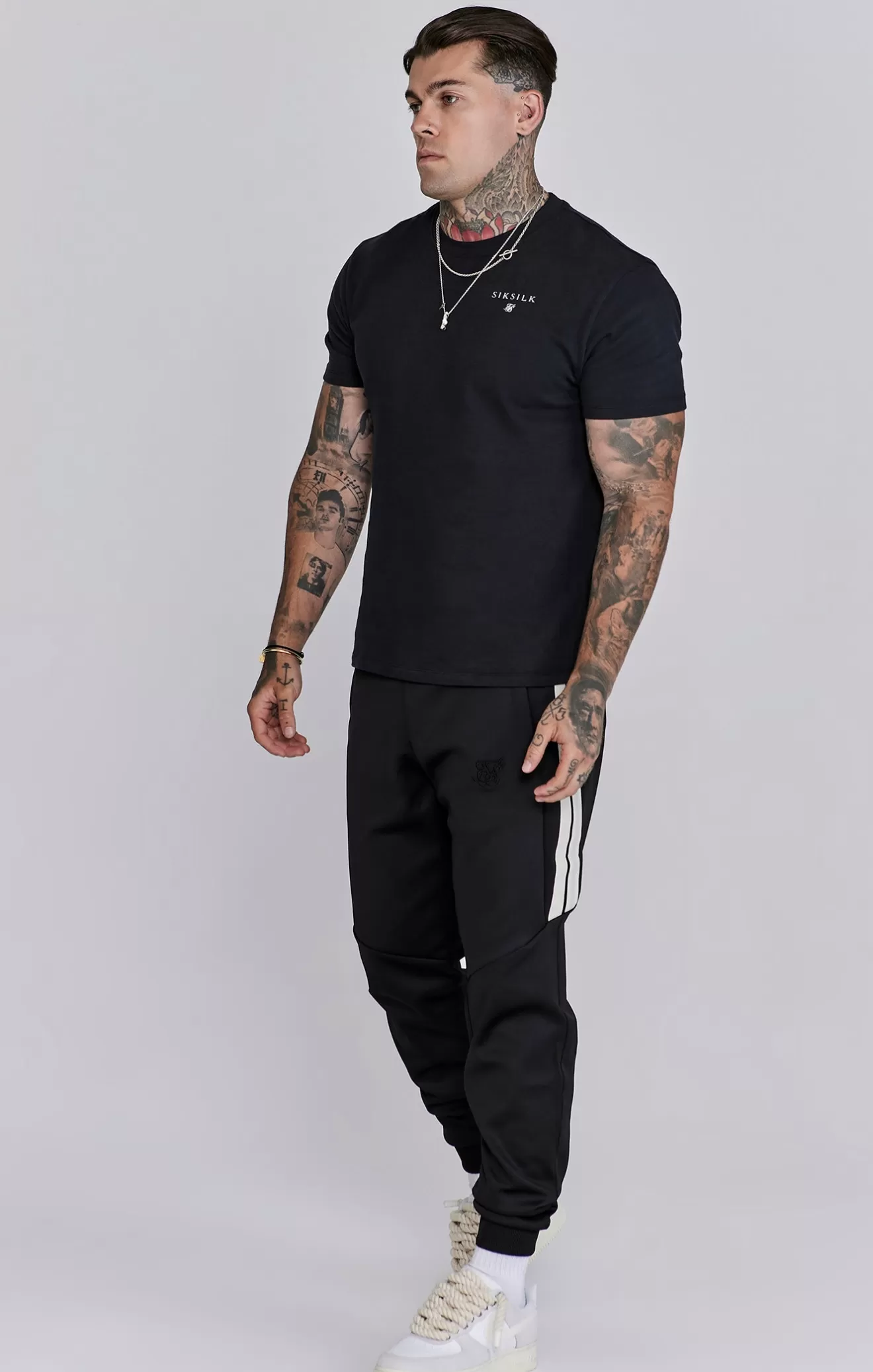 SikSilk Joggers^Black Relaxed Fit Joggers