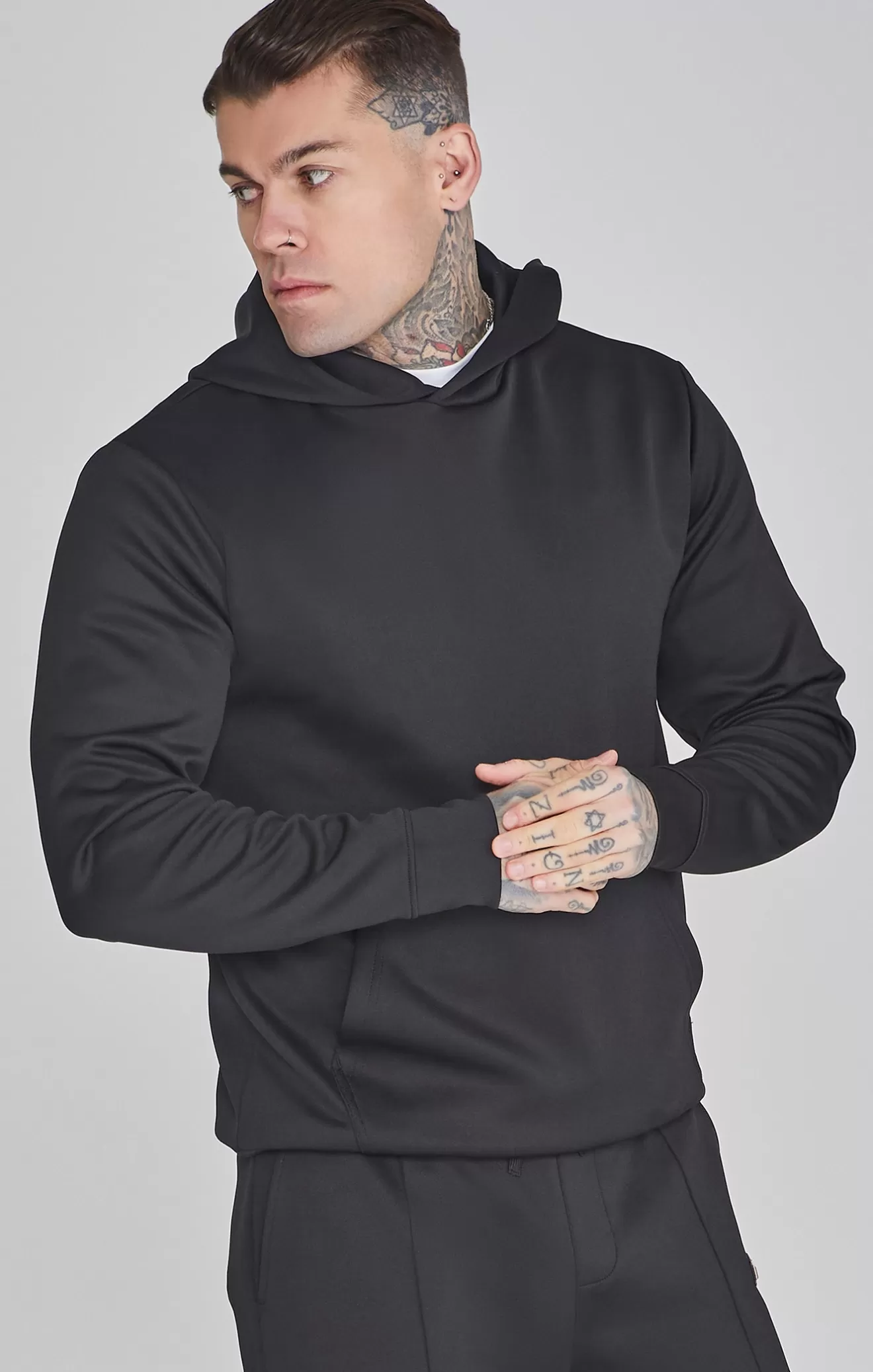SikSilk Hoodies^Black Smart Hoodie