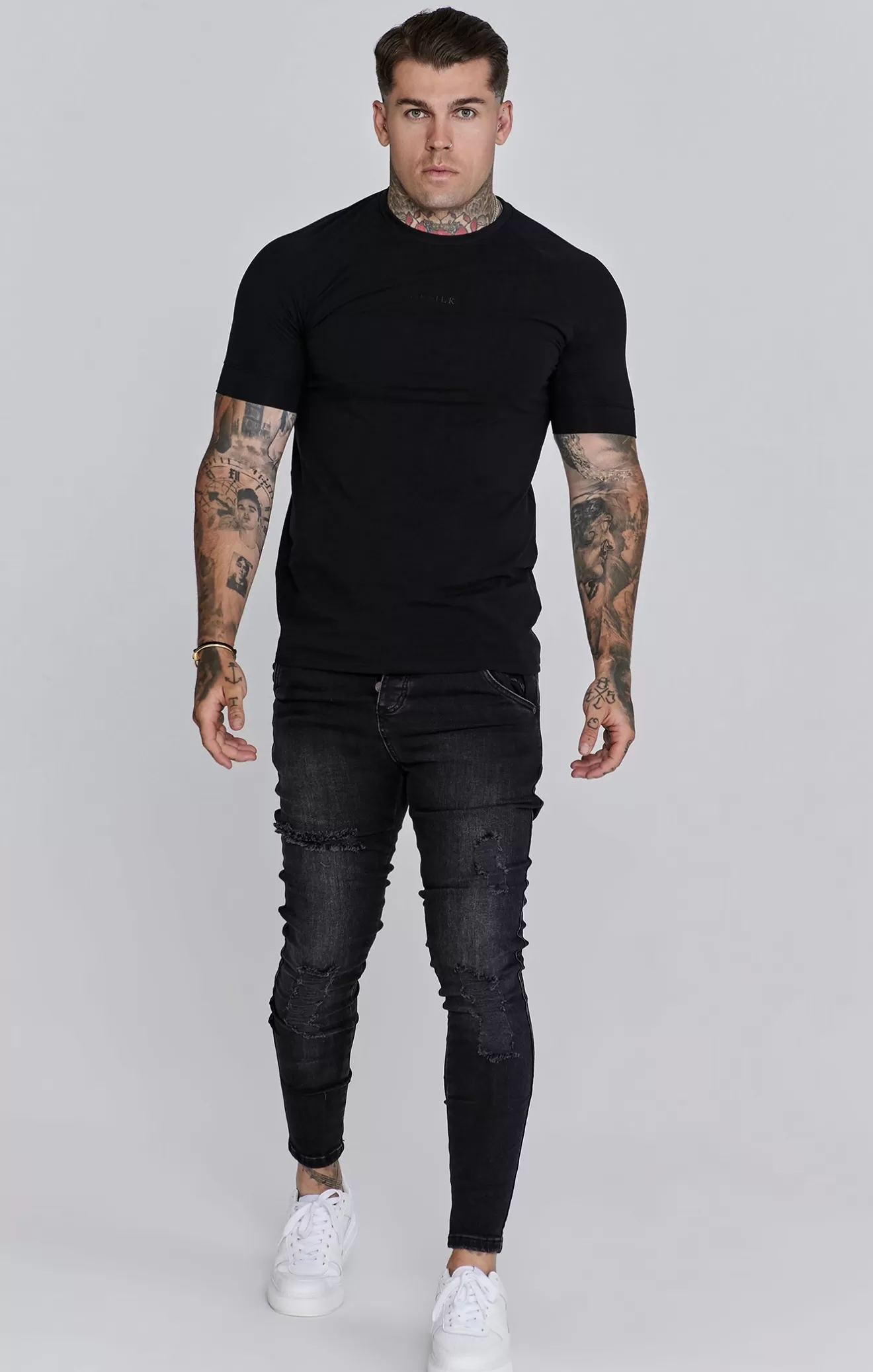 SikSilk T-Shirts^Black Smart T-Shirt