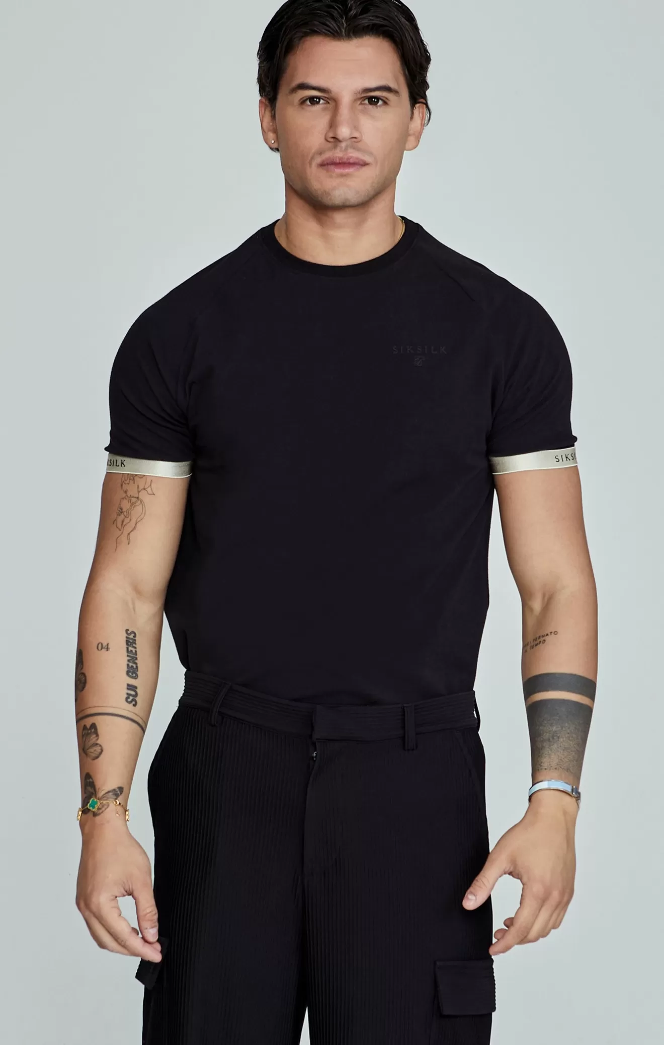 SikSilk T-Shirts^Black Tech T-Shirt