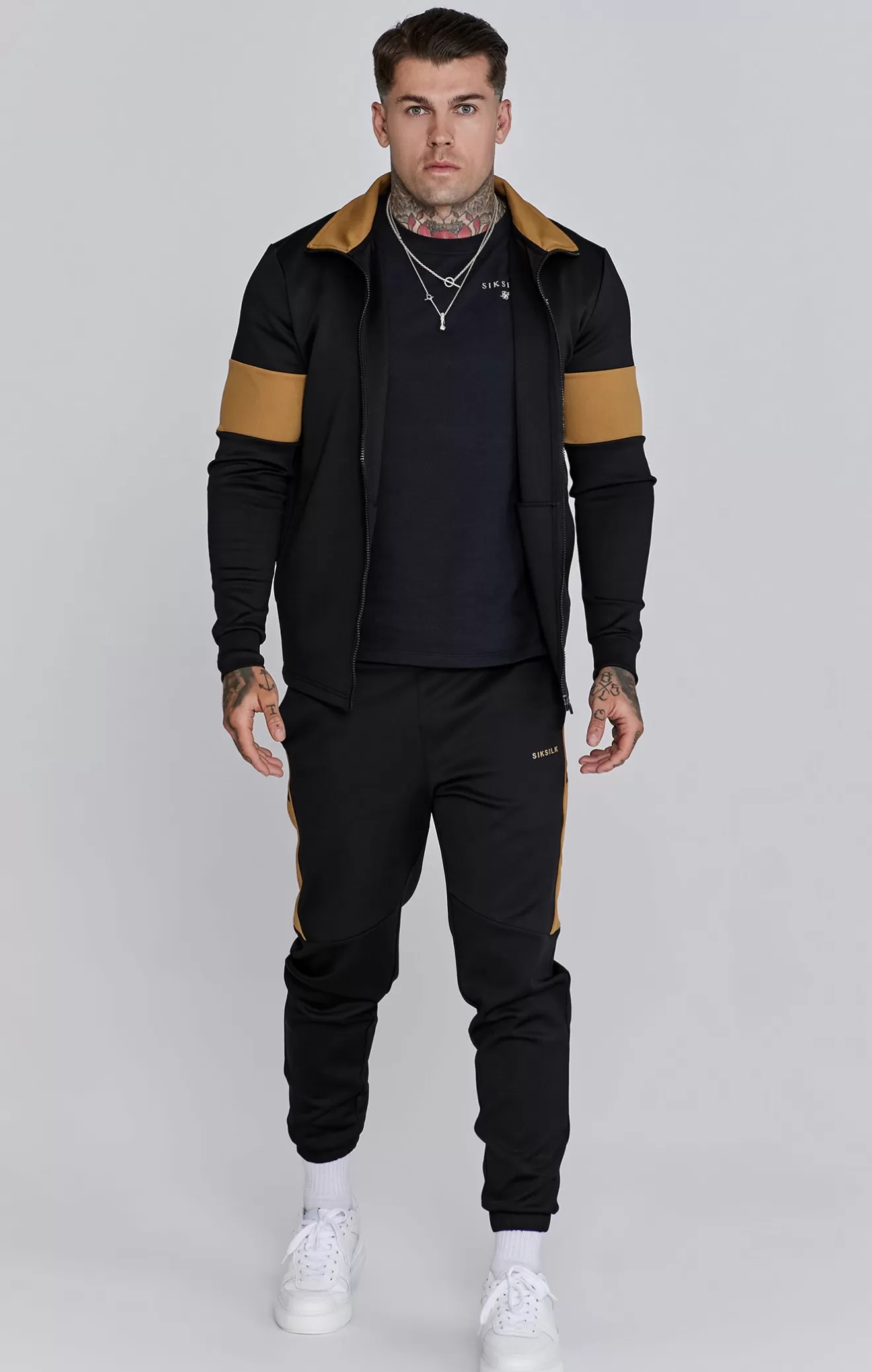 SikSilk Hoodies^Black Track Top