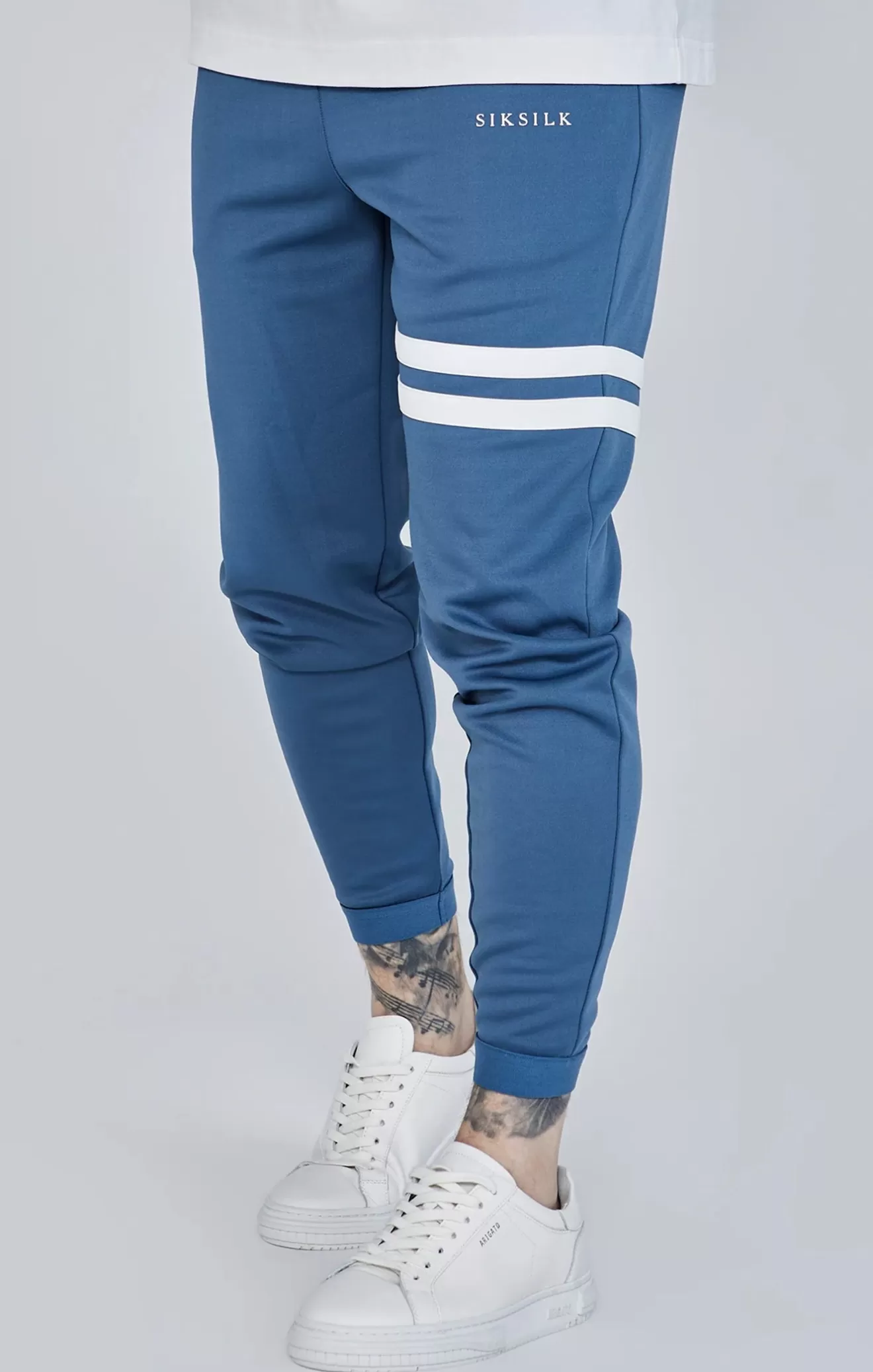 SikSilk Joggers^Blue Muscle Fit Joggers