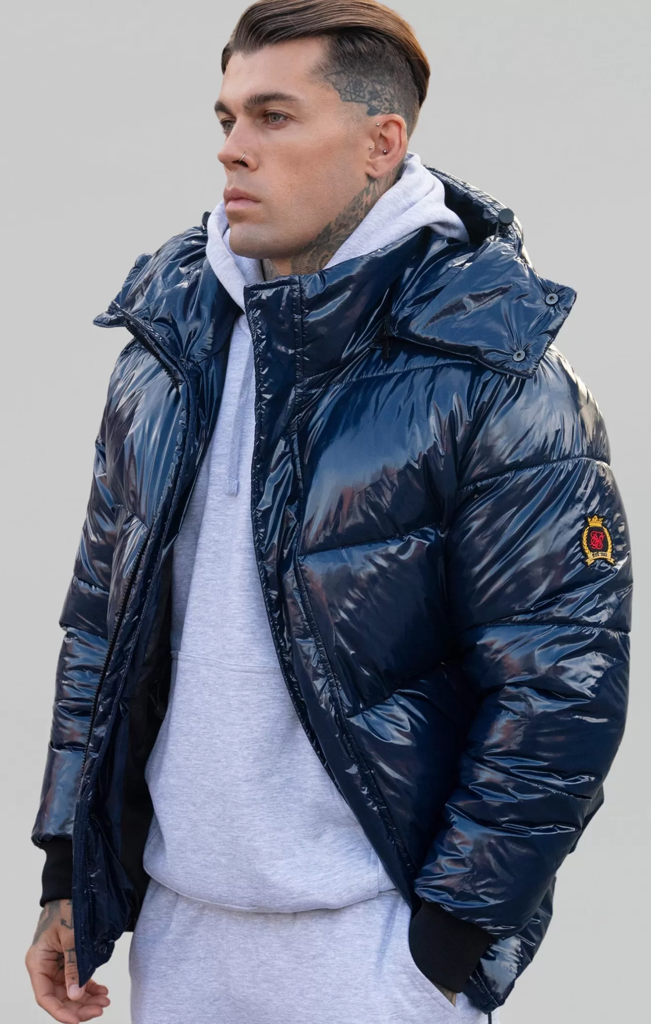 SikSilk Jackets^Blue Puffer Jacket