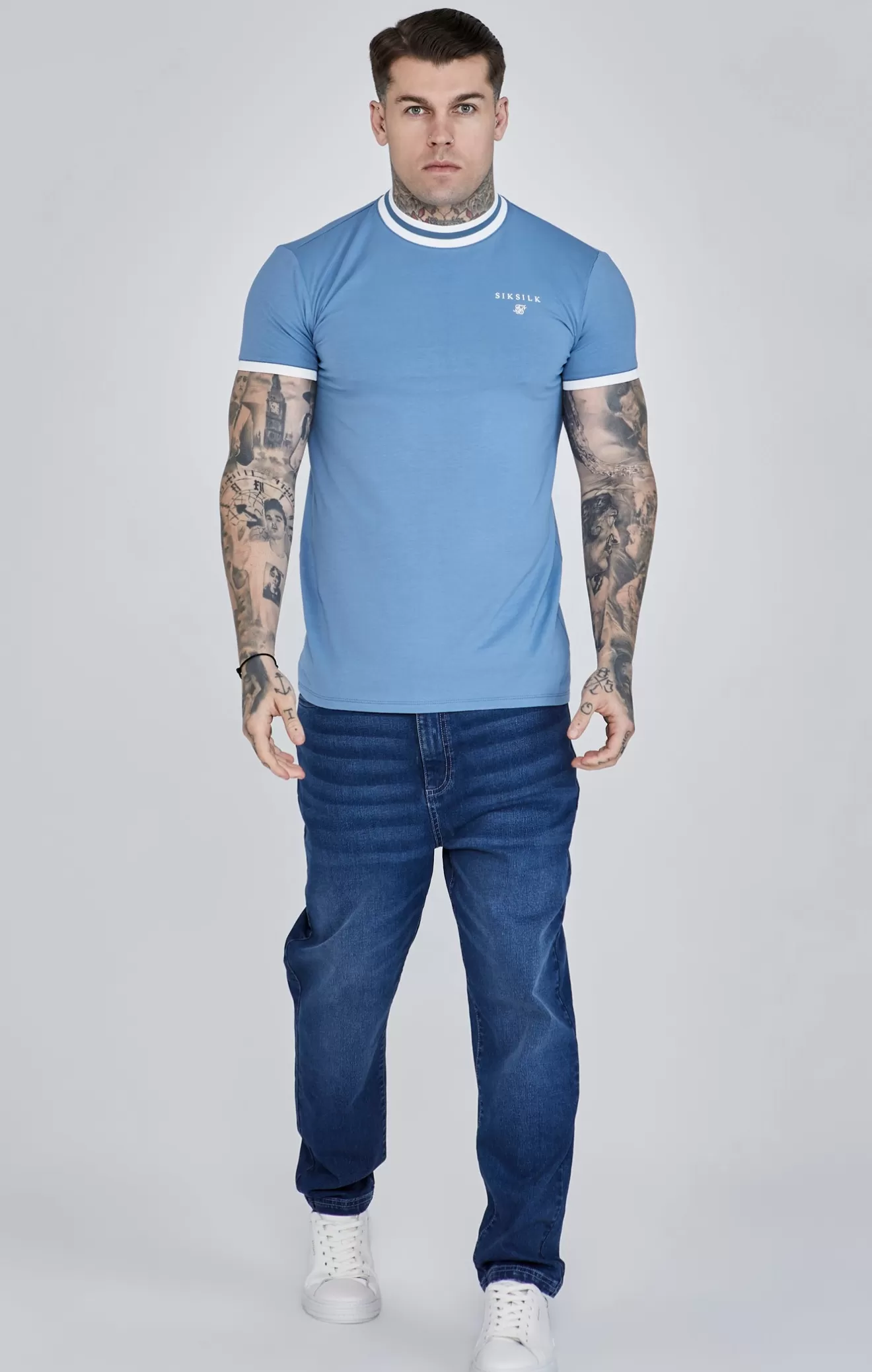 SikSilk T-Shirts^Blue Ringer T-Shirt