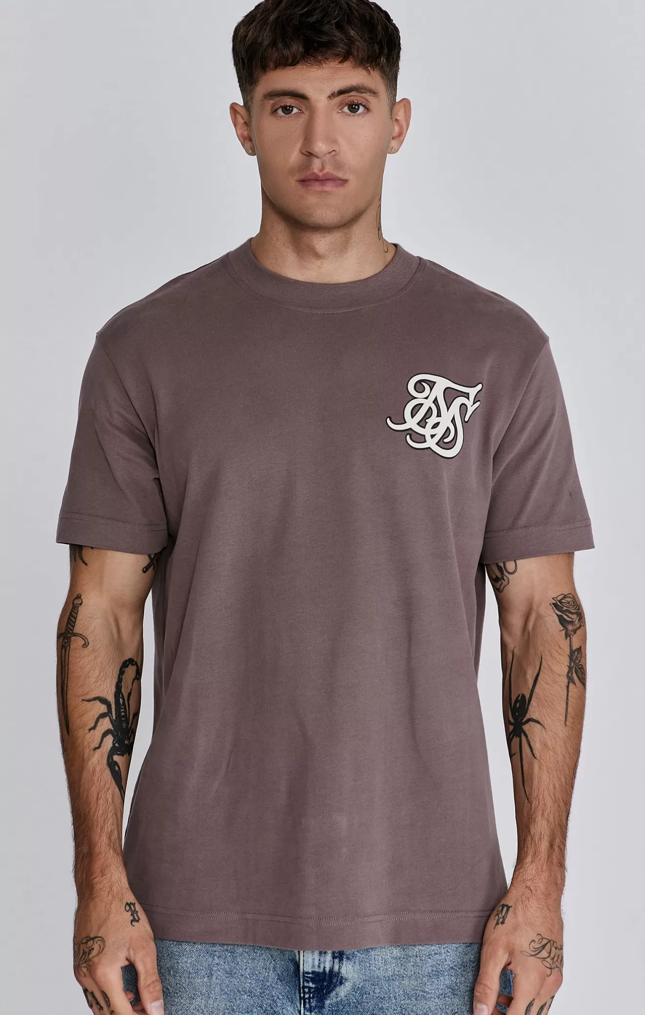 SikSilk T-Shirts^Brown Logo T-Shirt