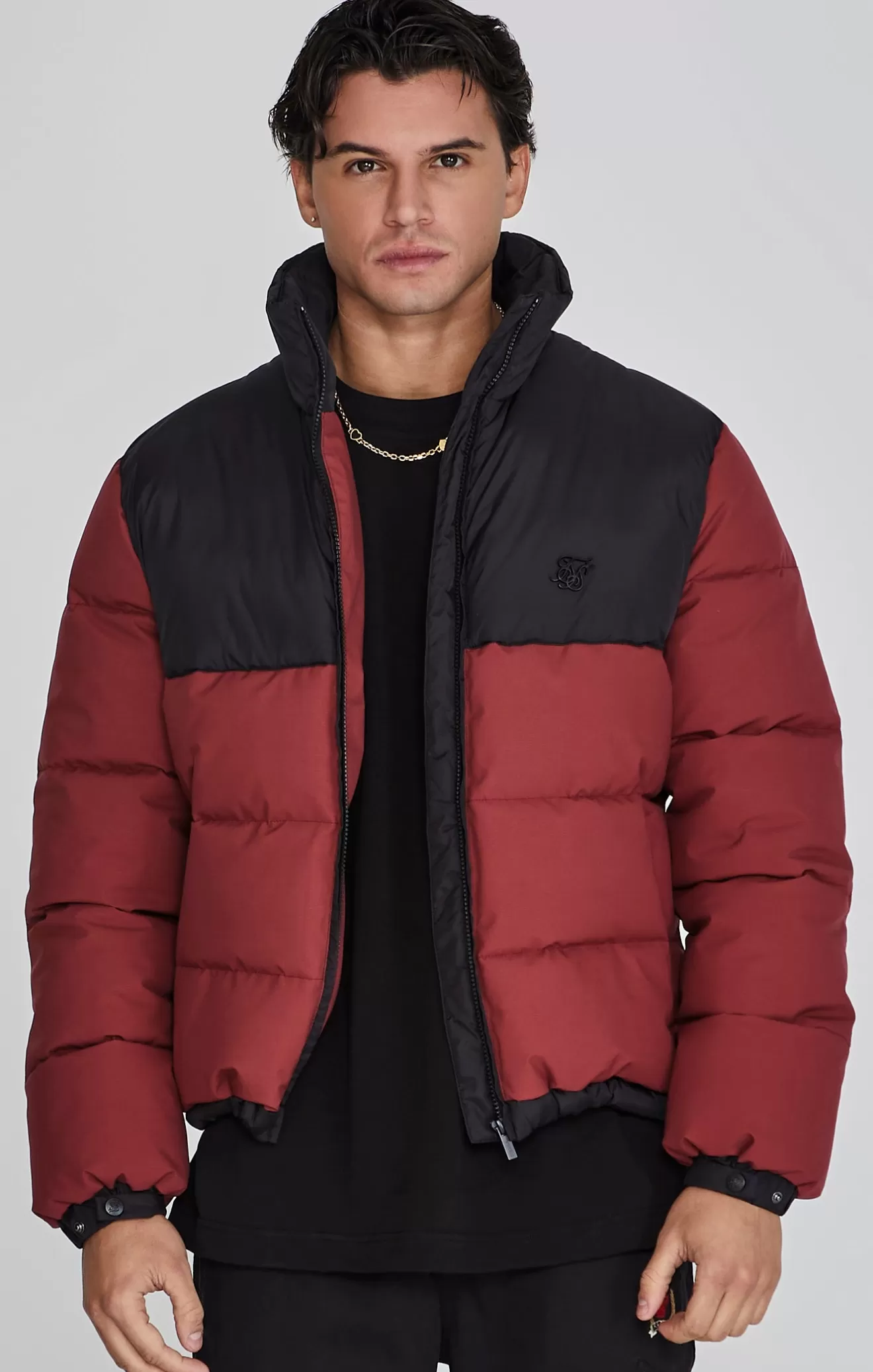 SikSilk Jackets^Brown Puffer Jacket