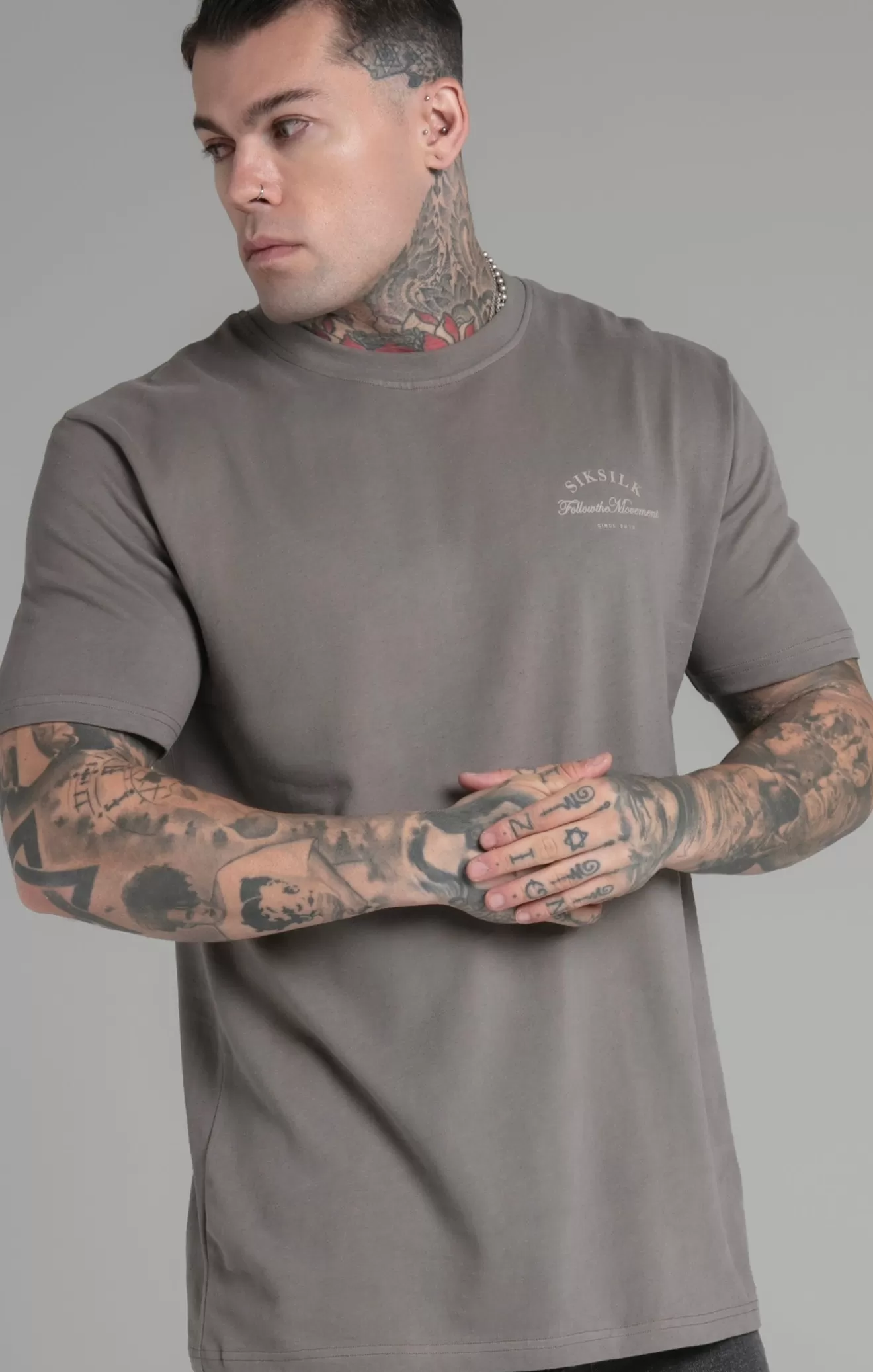 SikSilk T-Shirts^Brown Relaxed Fit T-Shirt