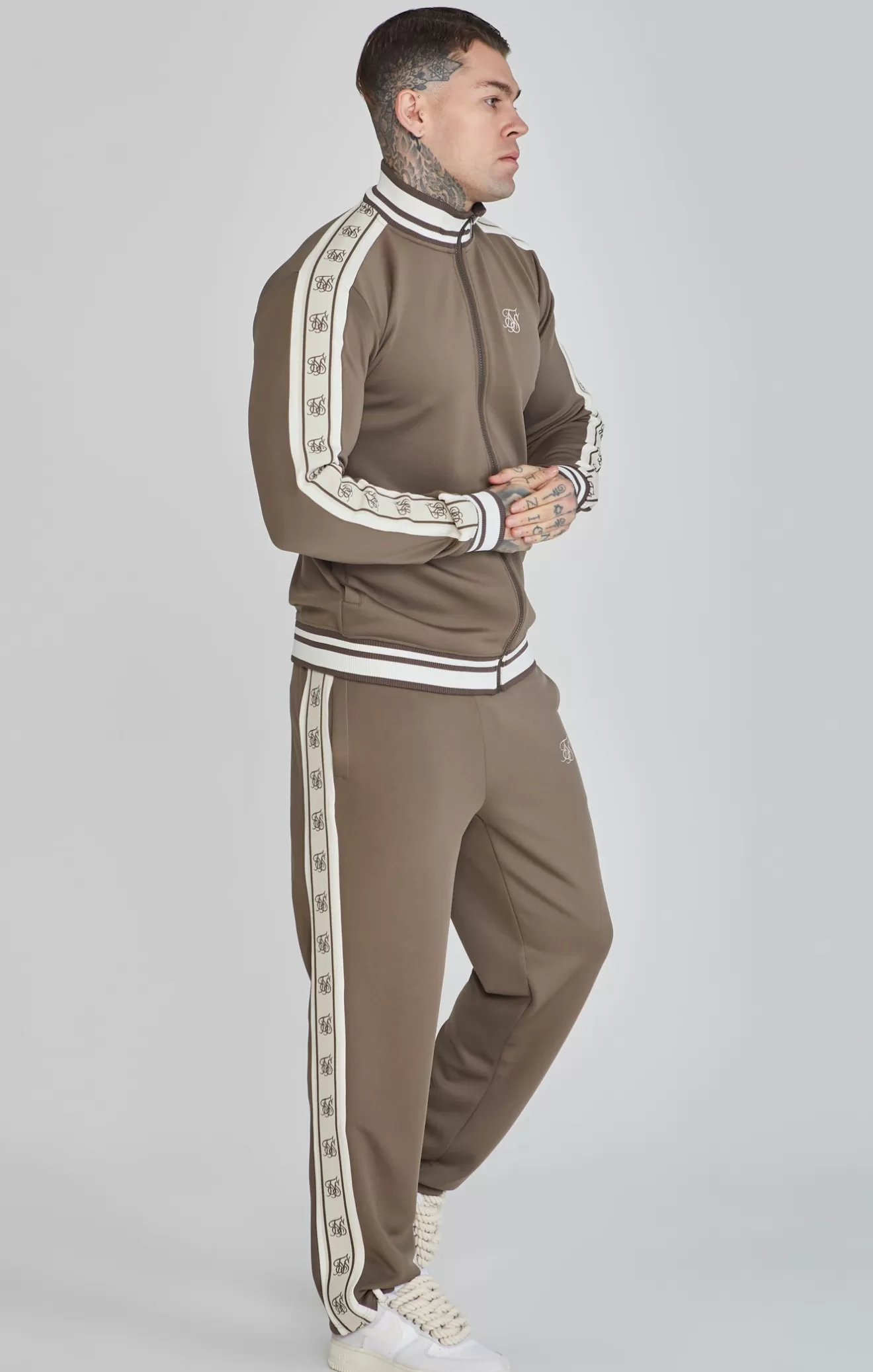 SikSilk Hoodies^Brown Track Top