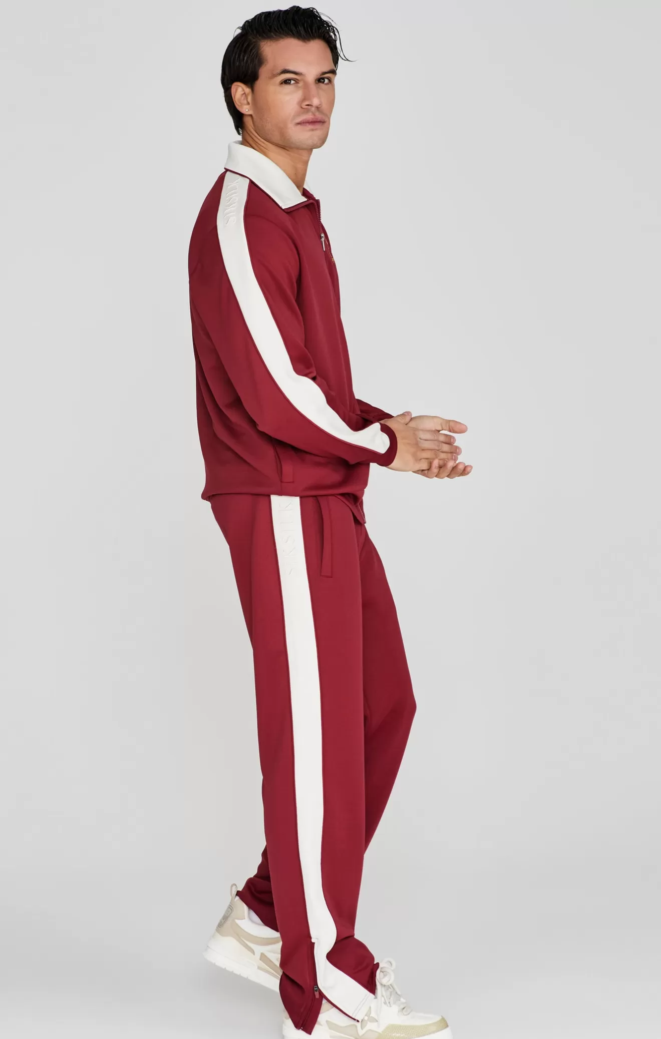 SikSilk Hoodies^Burgundy Crest Track Top