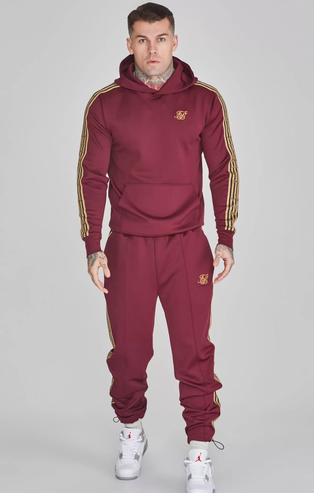 SikSilk Joggers^Burgundy Joggers