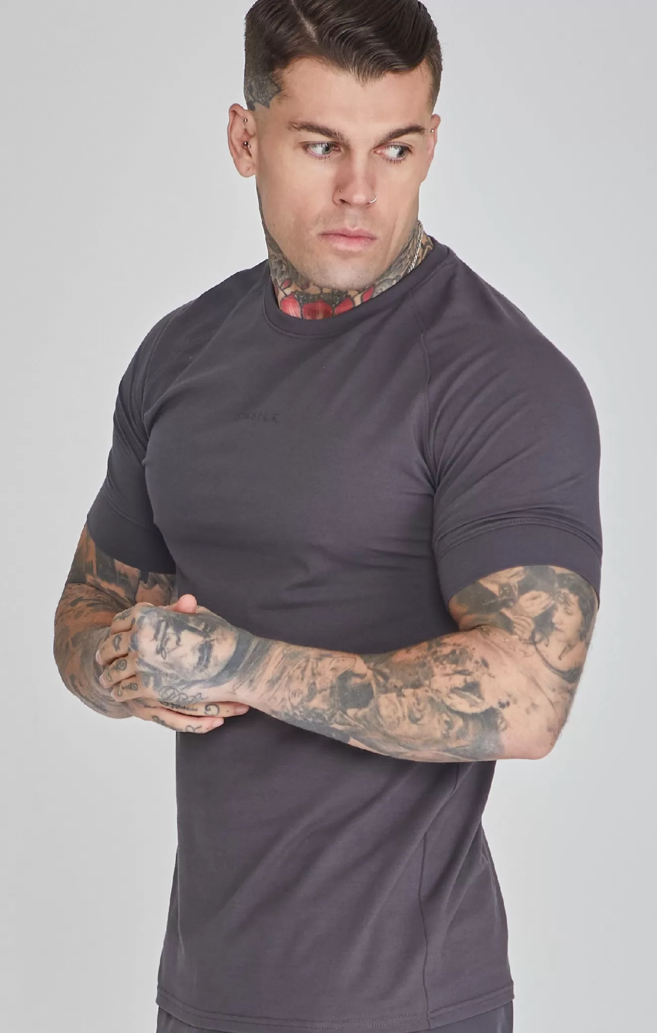 SikSilk T-Shirts^Dark Grey Smart T-Shirt