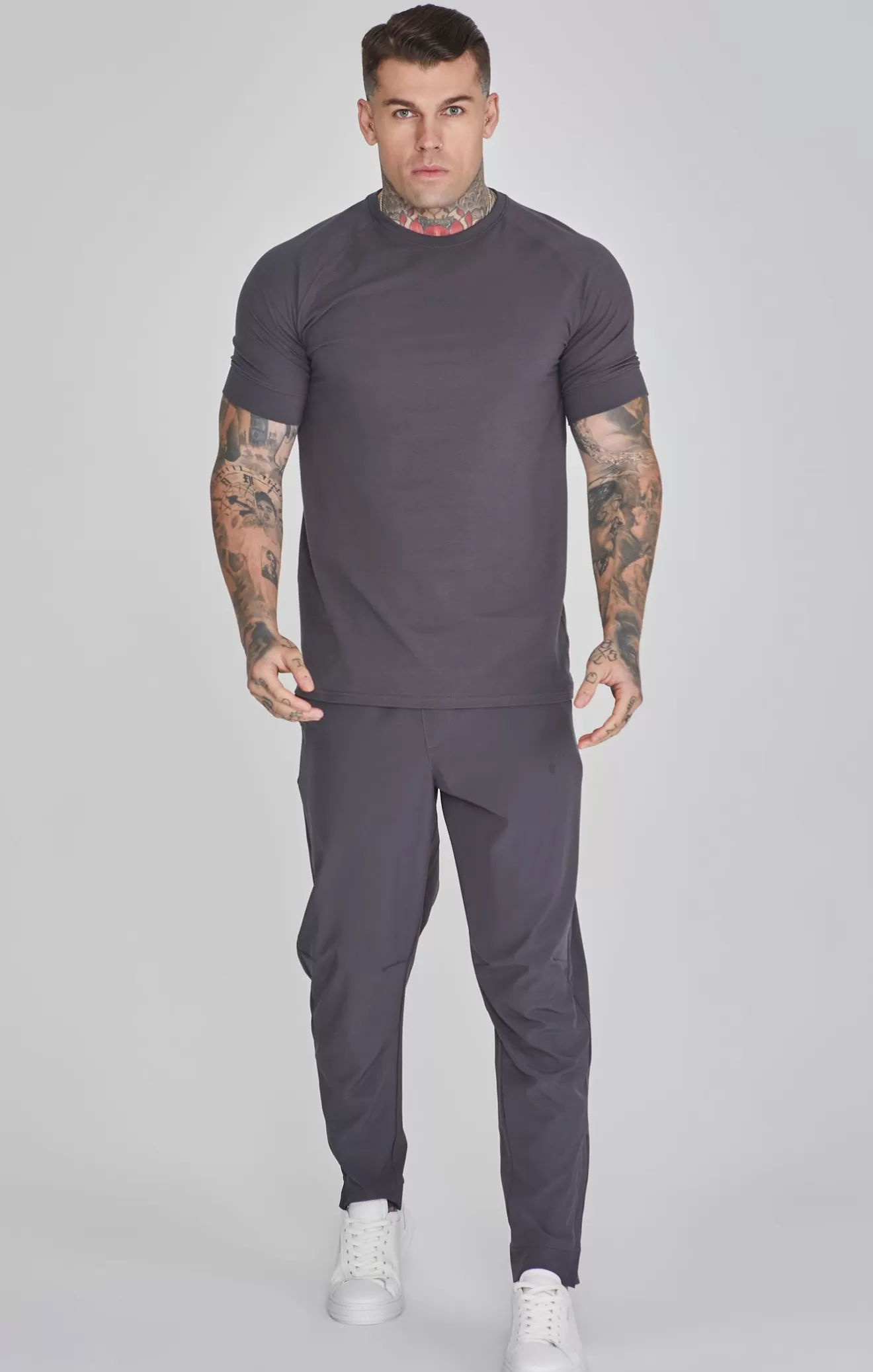 SikSilk T-Shirts^Dark Grey Smart T-Shirt
