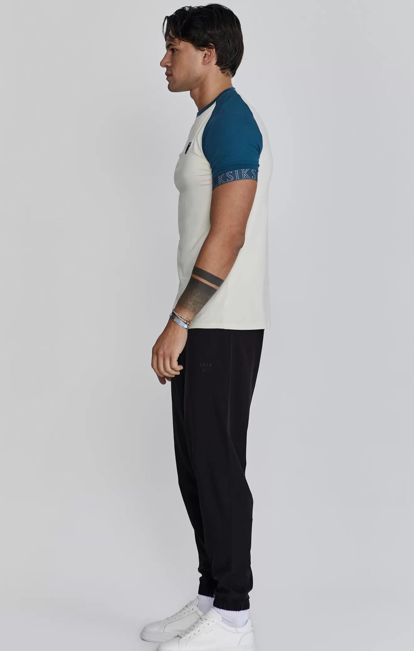 SikSilk T-Shirts^Ecru Blue Tech T-Shirt