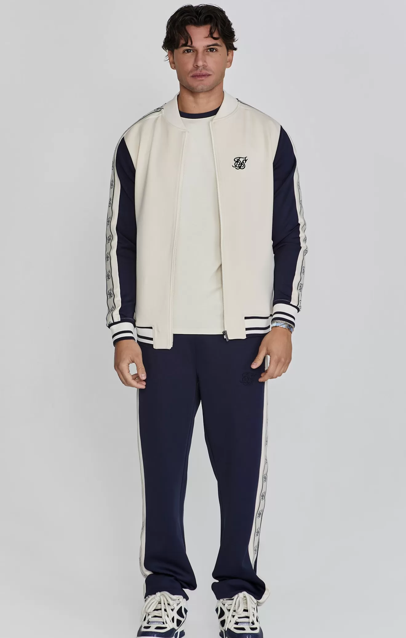 SikSilk Jackets^Ecru Bomber Jacket