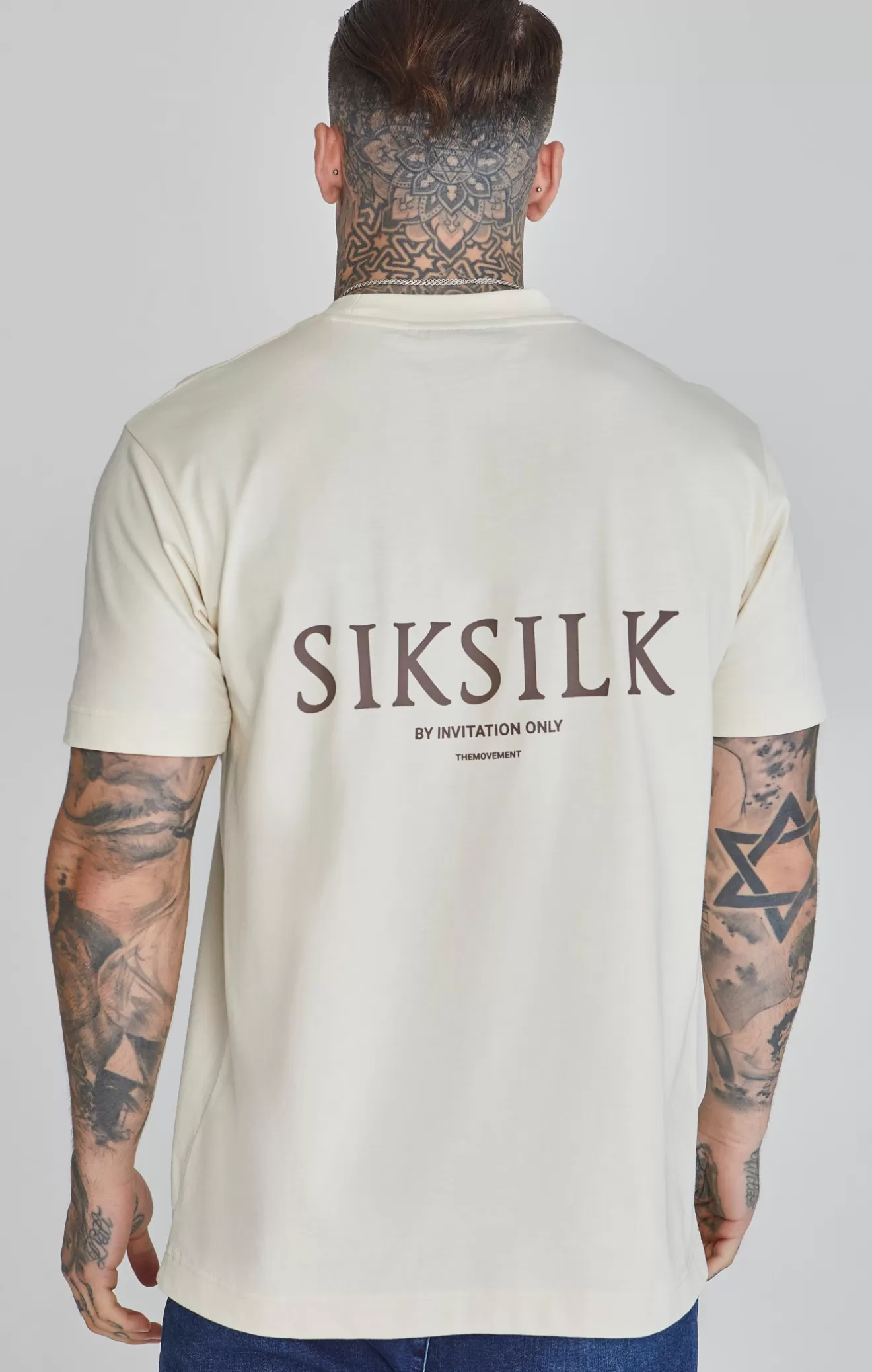 SikSilk T-Shirts^Ecru Graphic T-Shirt