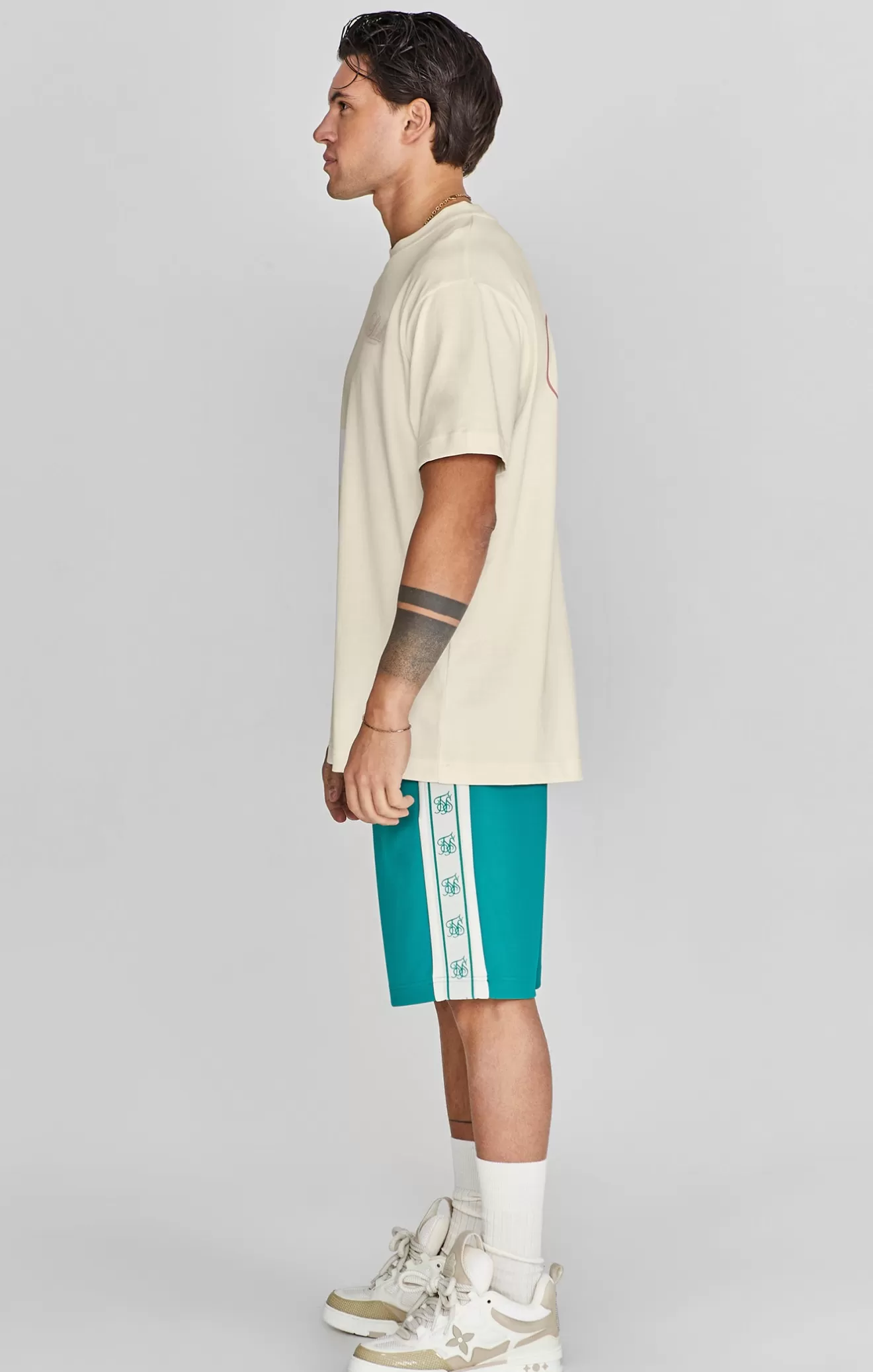SikSilk T-Shirts^Ecru Graphic T-Shirt