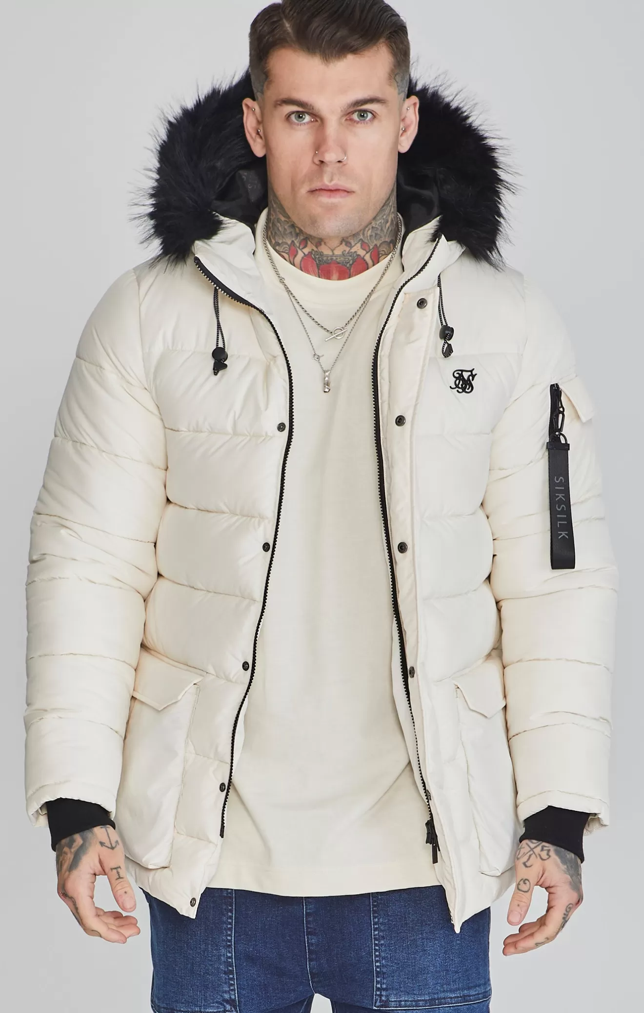 SikSilk Jackets^Ecru Parka
