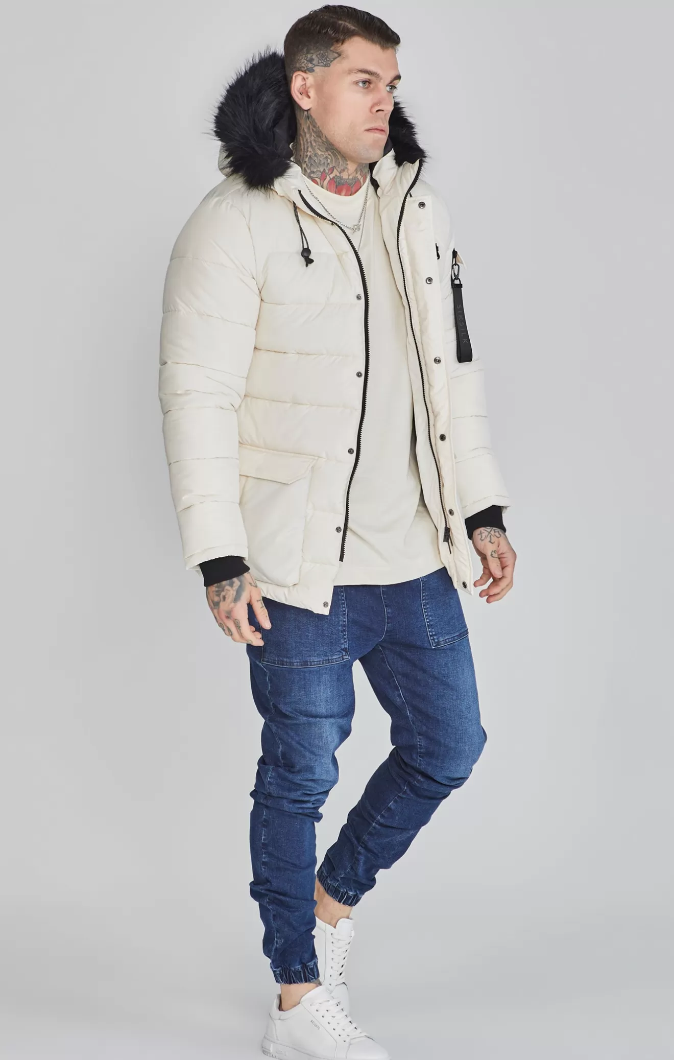 SikSilk Jackets^Ecru Parka
