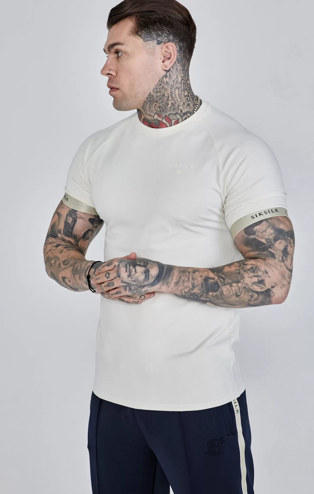SikSilk T-Shirts^Ecru Tech T-Shirt