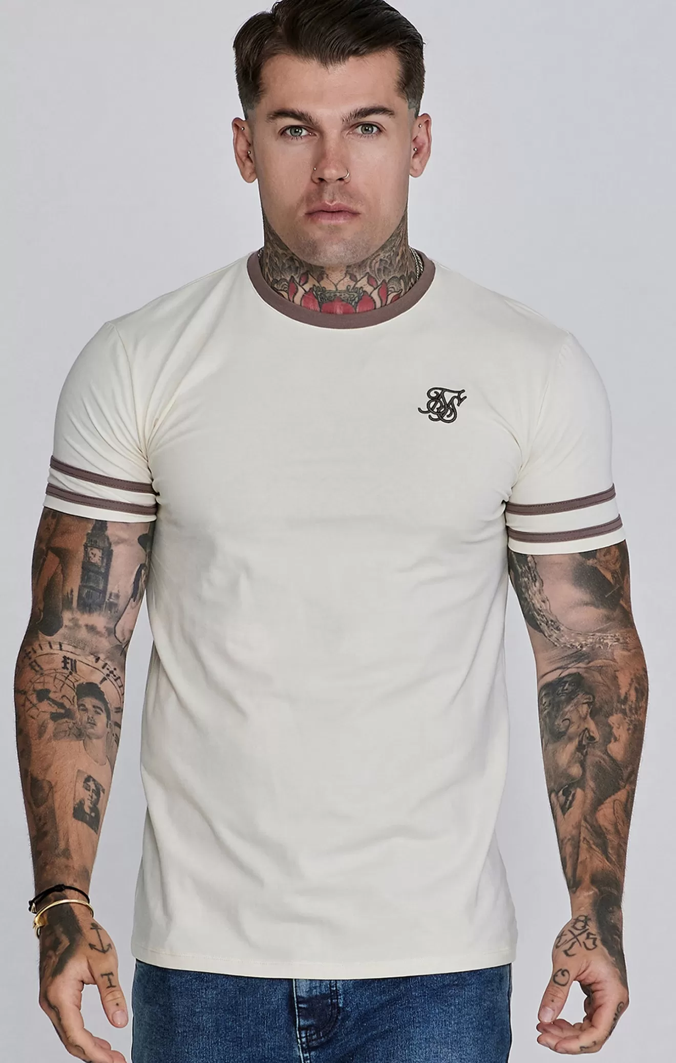 SikSilk T-Shirts^Ecru Tournament T-Shirts