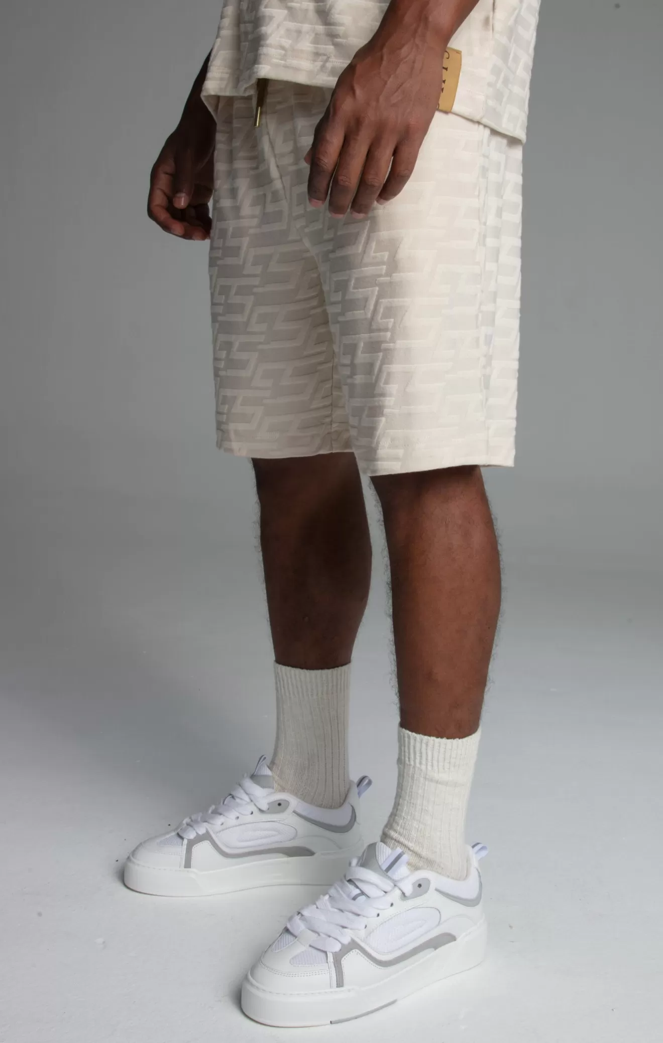 SikSilk Shorts^Ecru Towelling Shorts