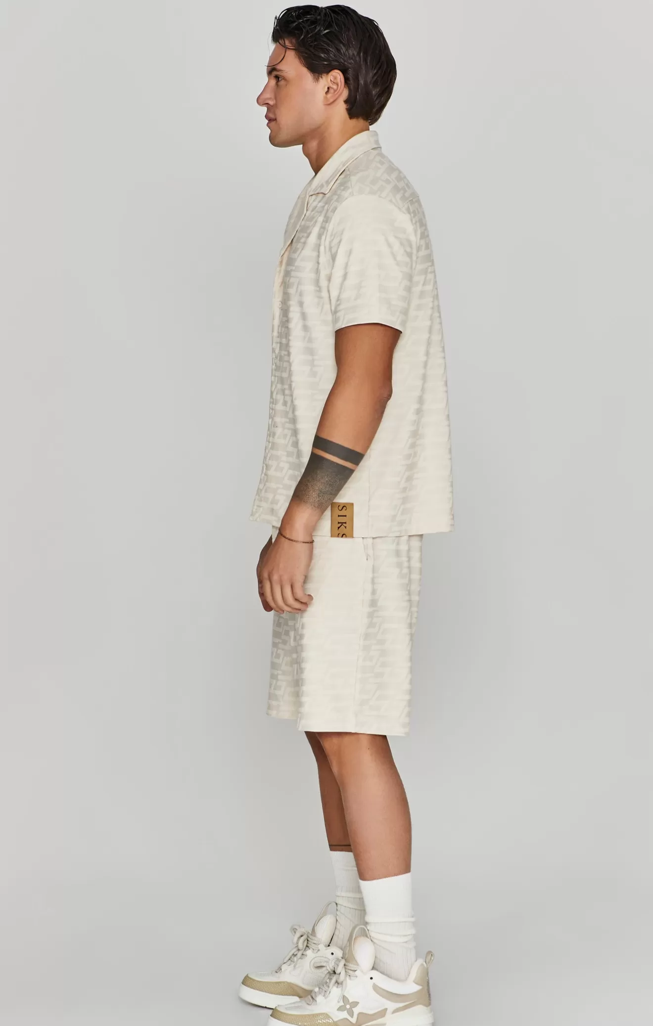SikSilk Shorts^Ecru Towelling Shorts