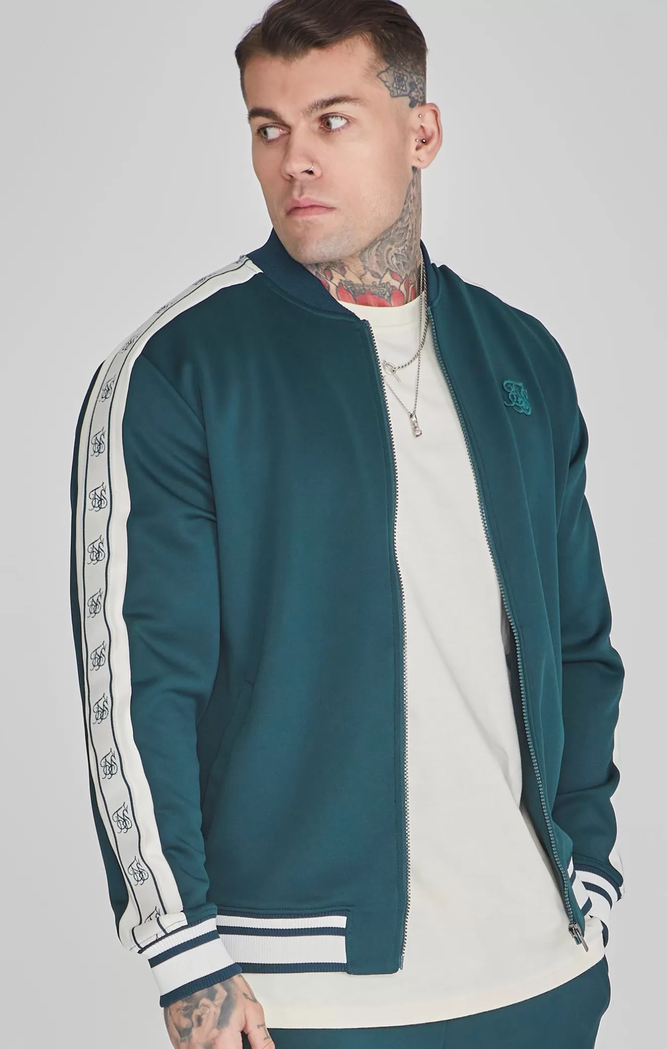 SikSilk Jackets^Green Bomber Jacket