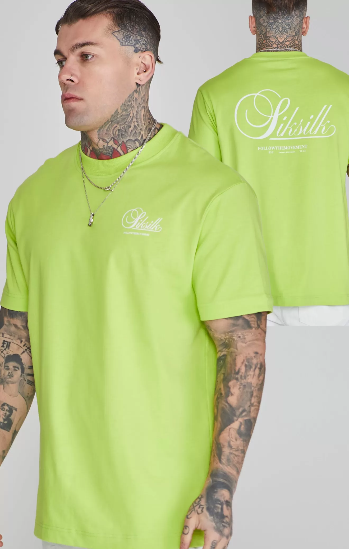 SikSilk T-Shirts^Green Graphic T-Shirt