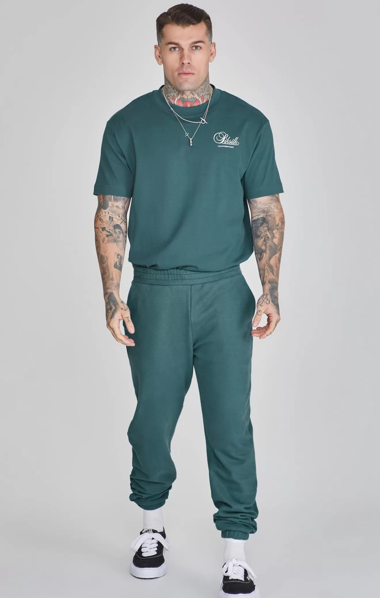 SikSilk T-Shirts^Green Graphic T-Shirt