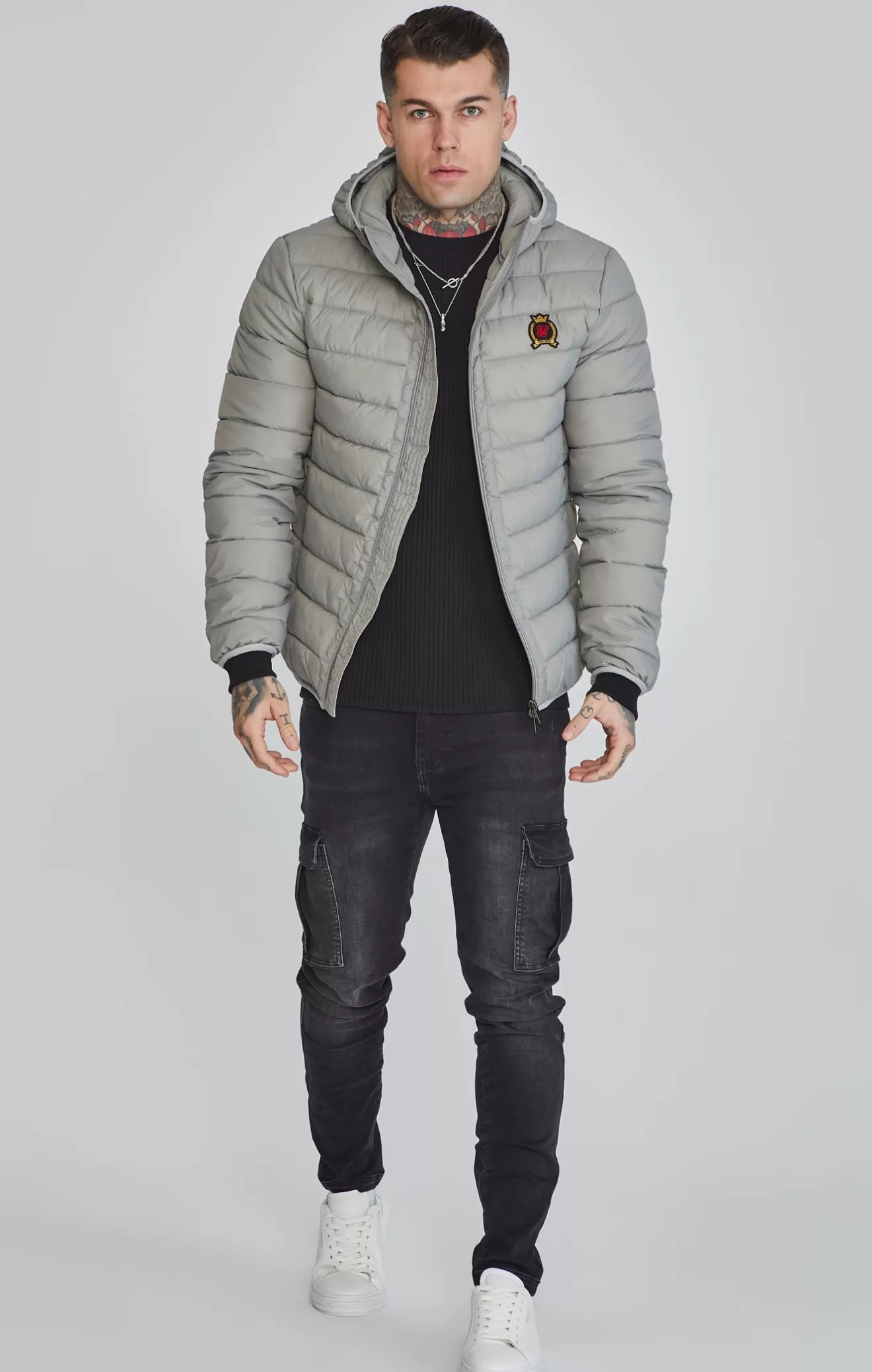 SikSilk Jackets^Grey Bubble Jacket
