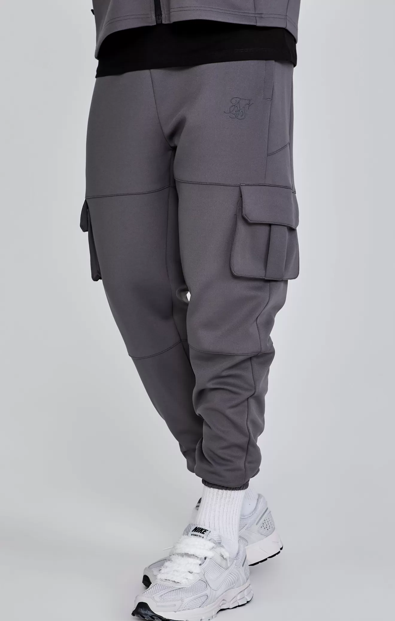 SikSilk Joggers^Grey Cargo Joggers